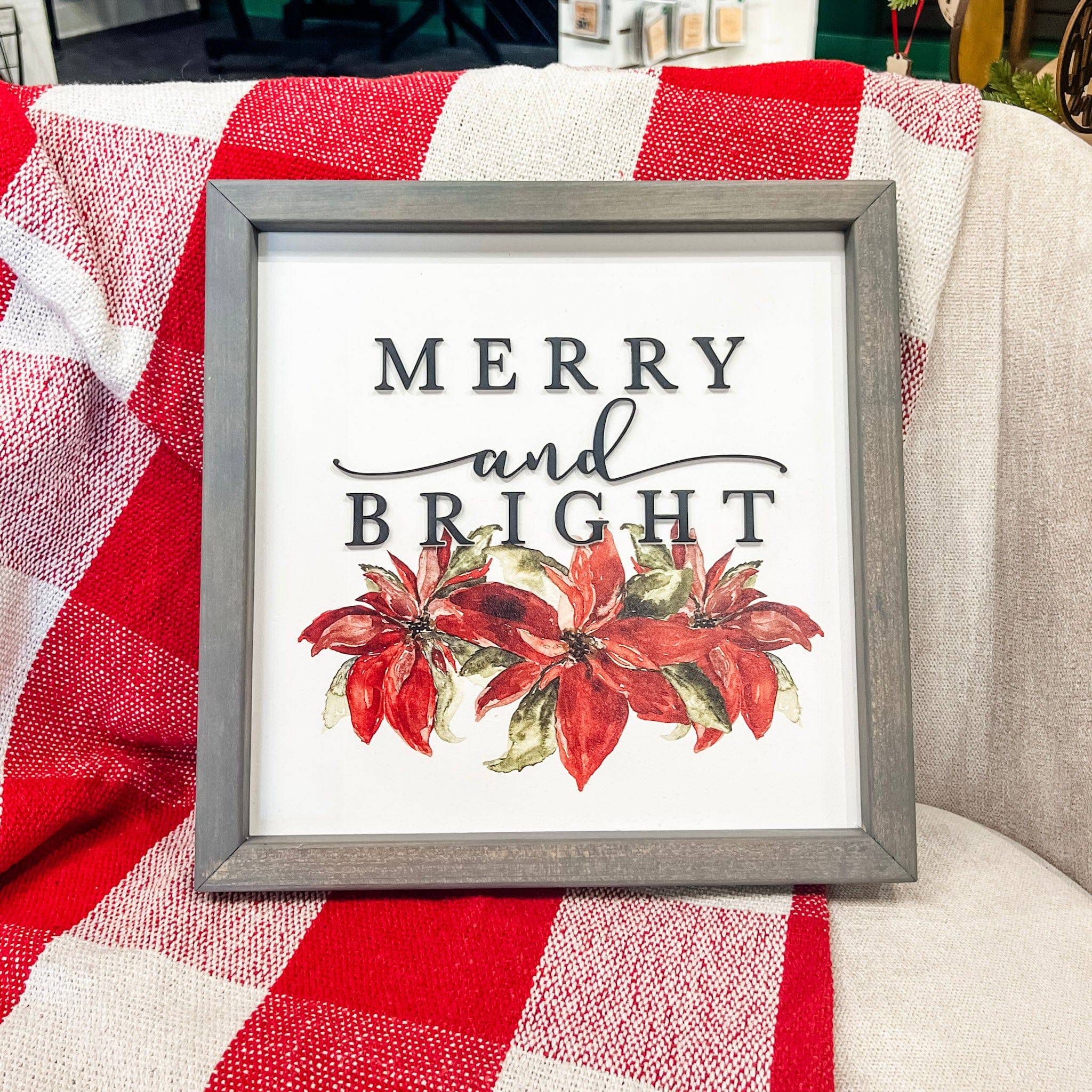 Merry and Bright • Wood Mini Sign