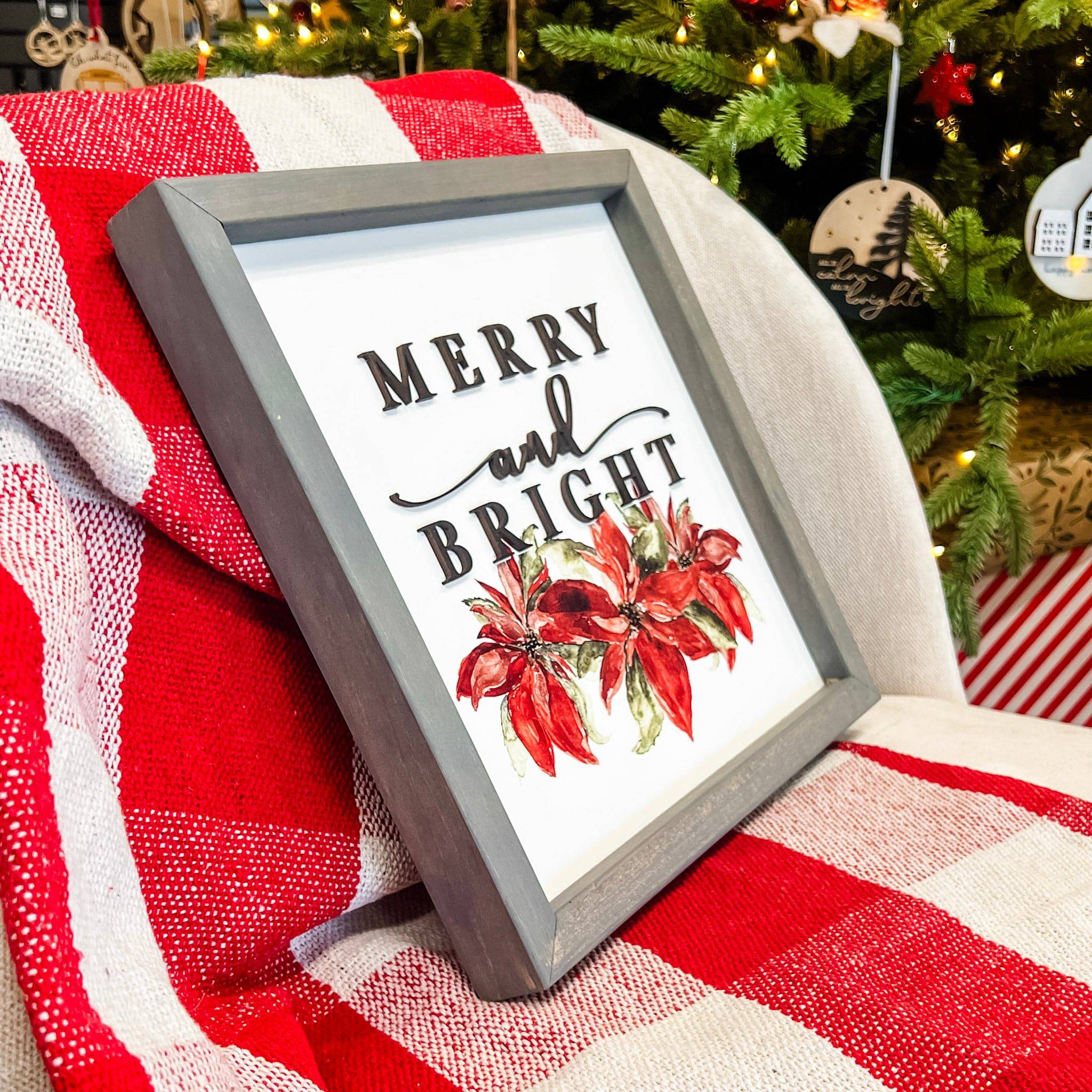 Merry and Bright • Wood Mini Sign