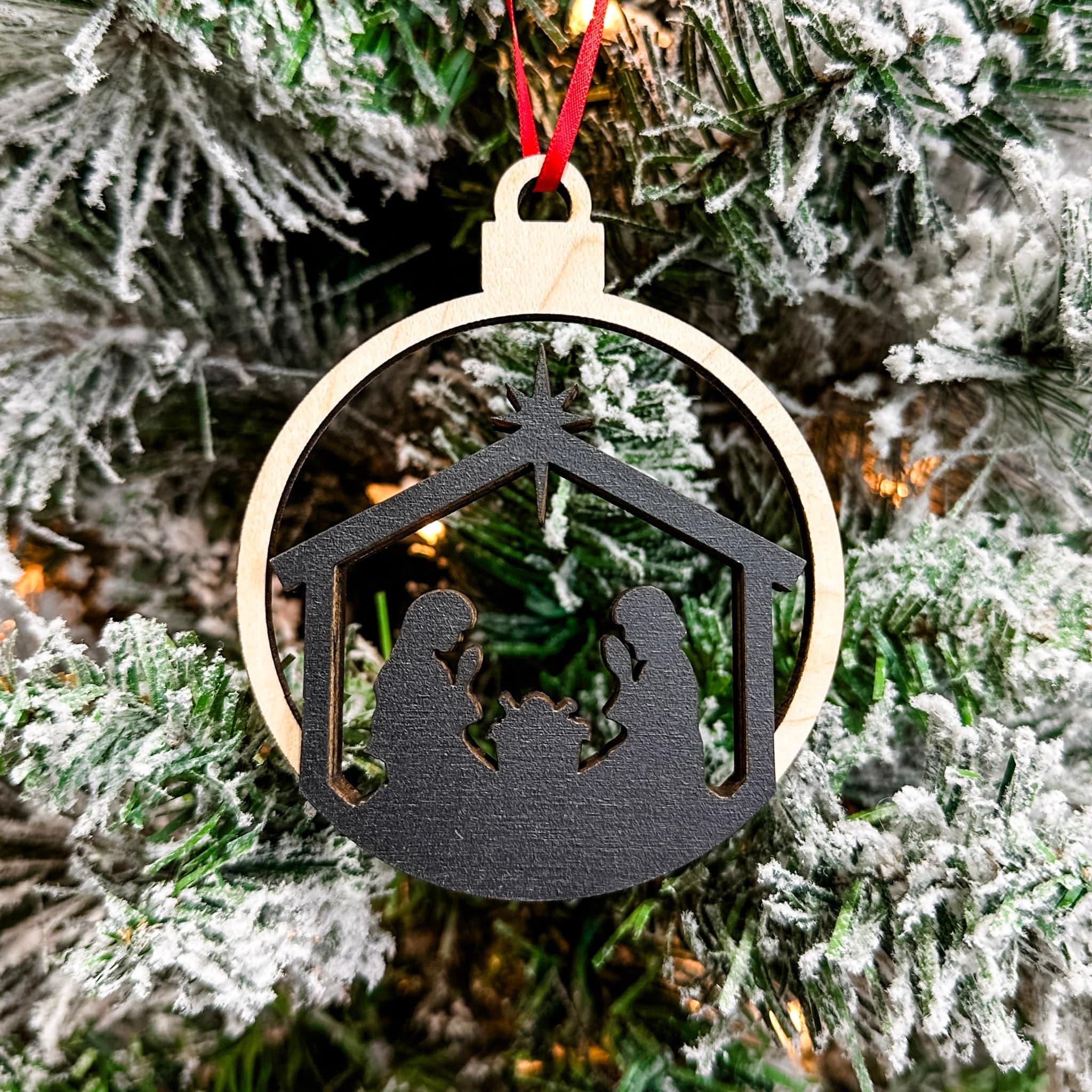Nativity Scene • 3D Wood Ornament