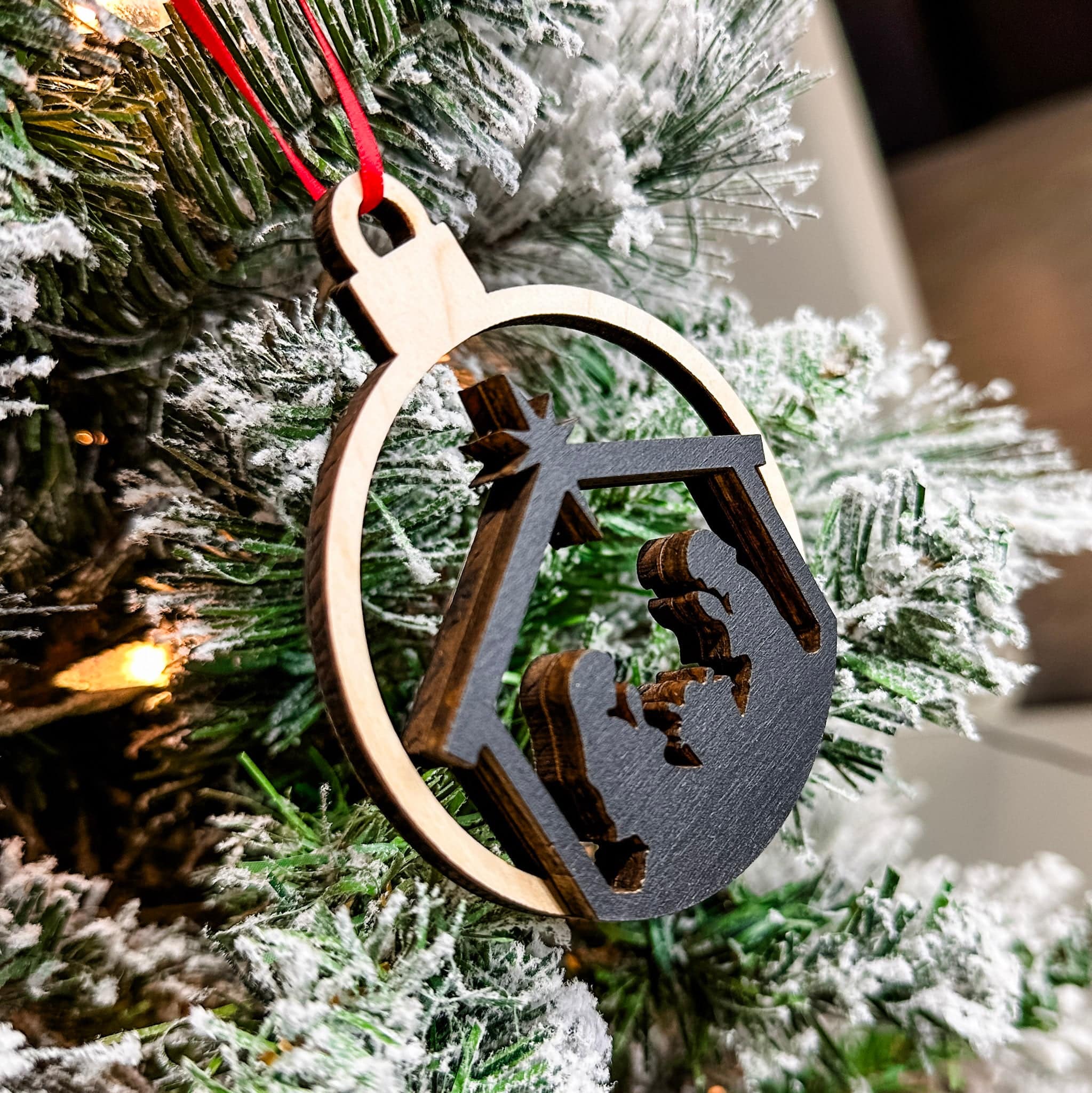 Nativity Scene • 3D Wood Ornament