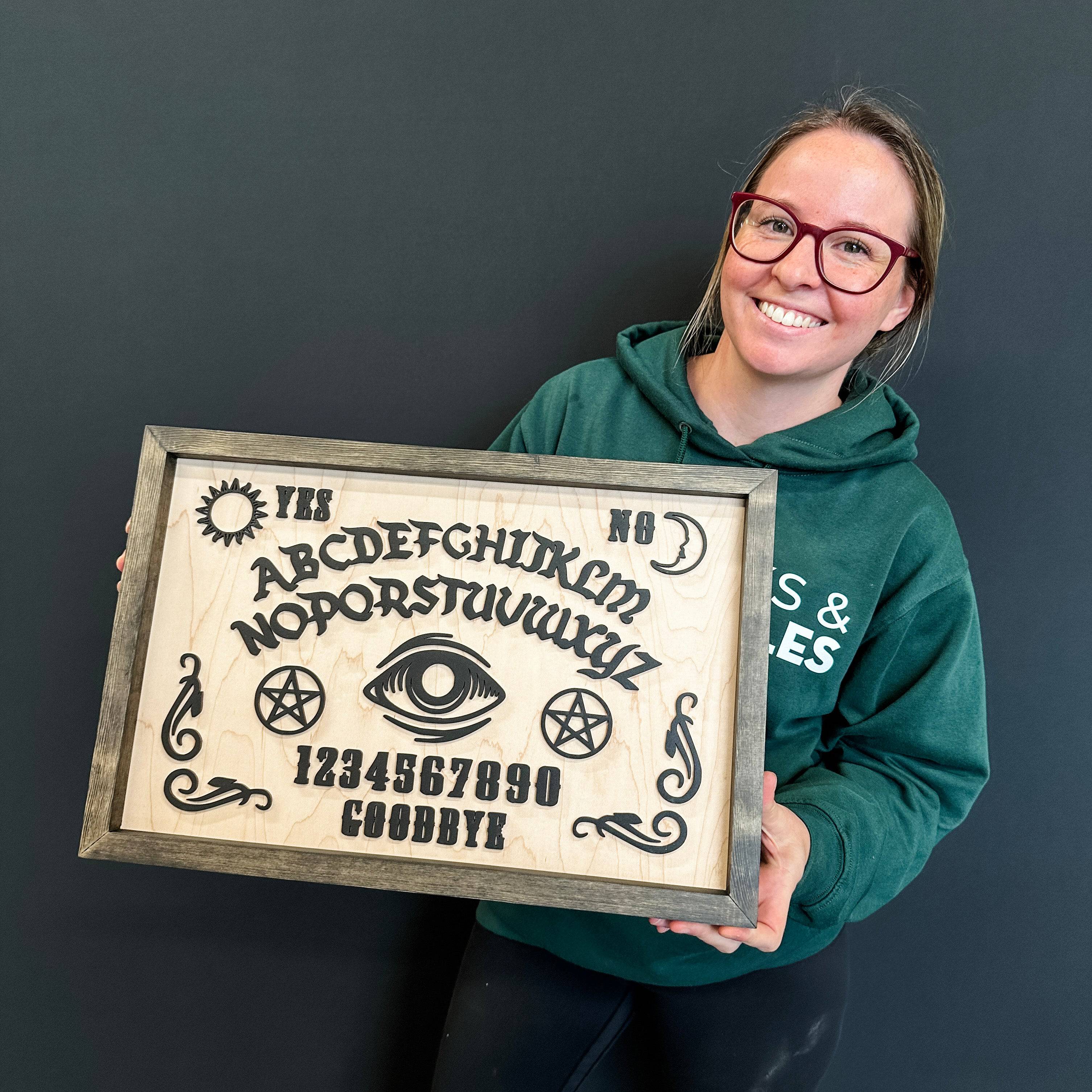 Ouija Board • Layered Wood Sign • For Gothic & Halloween Decor