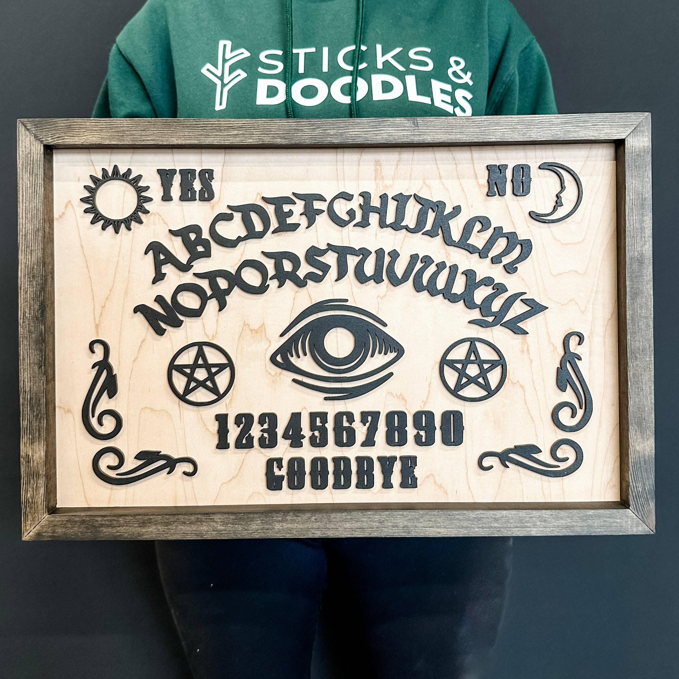 Ouija Board • Layered Wood Sign • For Gothic & Halloween Decor