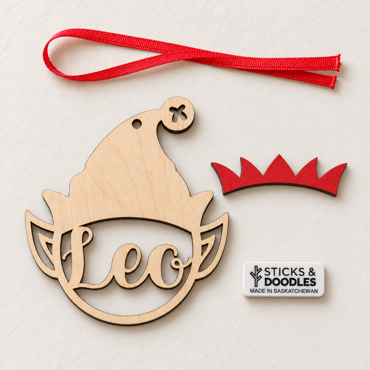 Personalized Elf Ornament