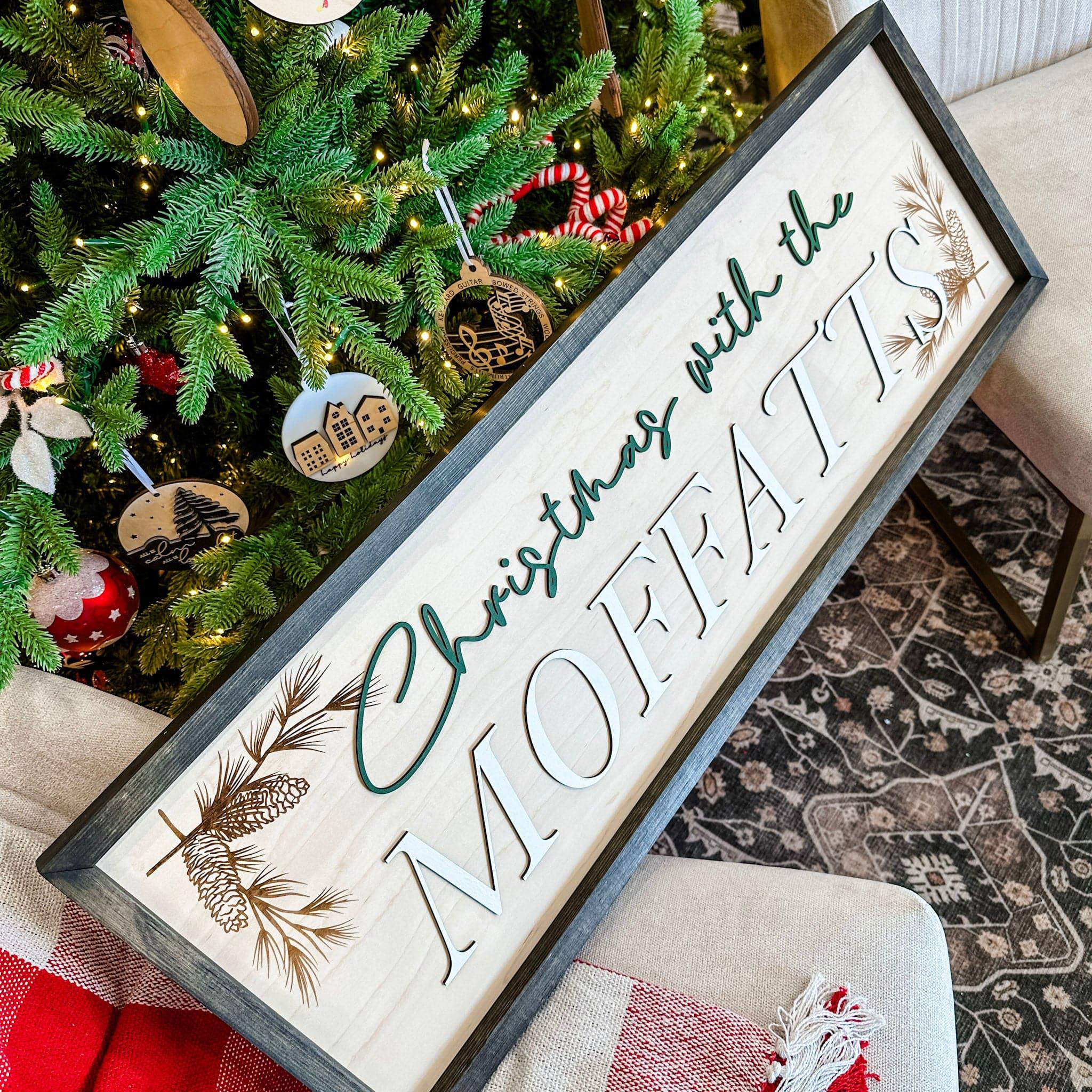 Personalized Family Christmas • 3D Wood Sign
