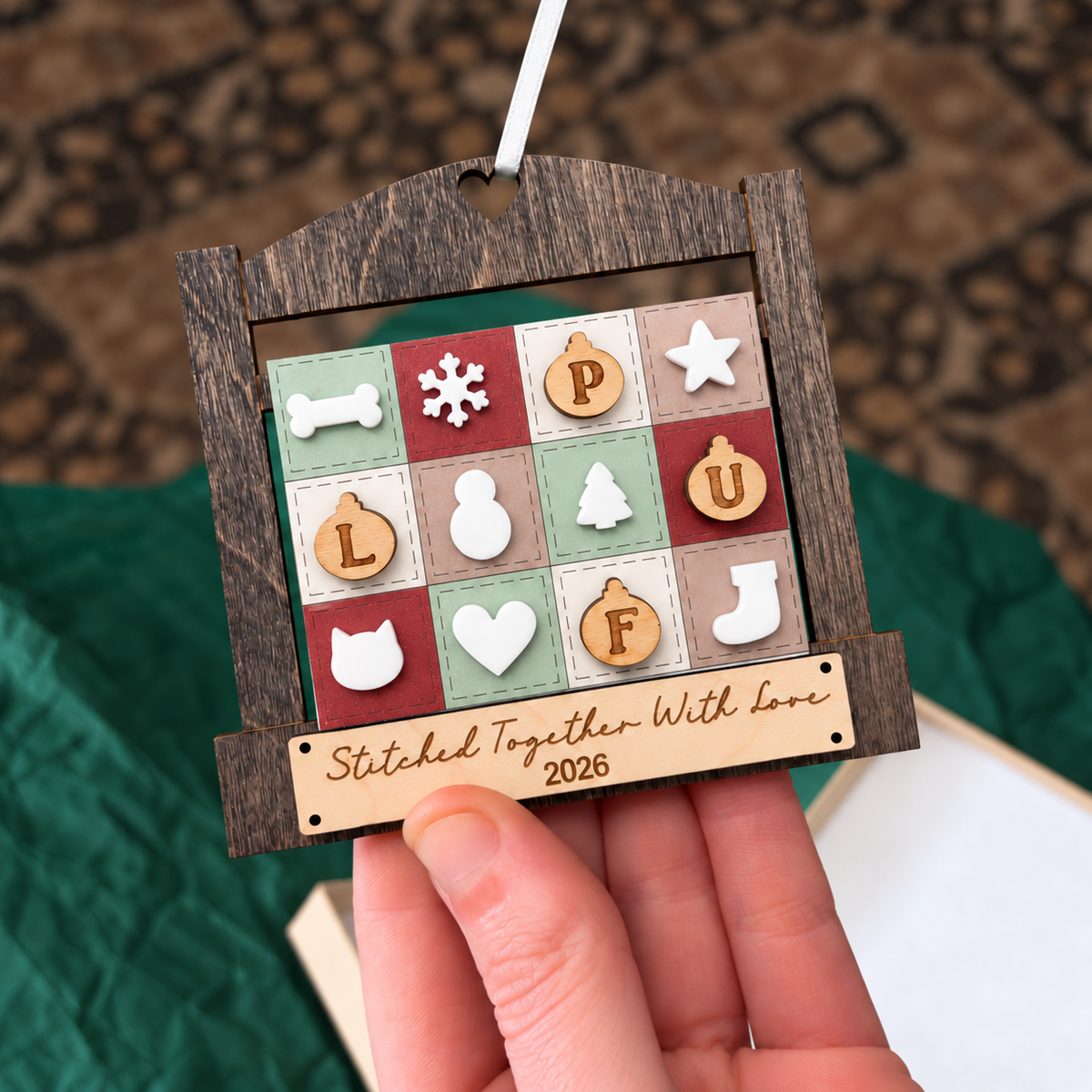 Personalized Family Quilt Ornament