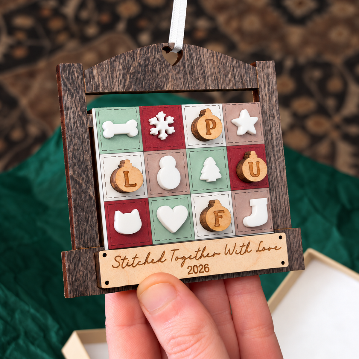 Personalized Family Quilt Ornament