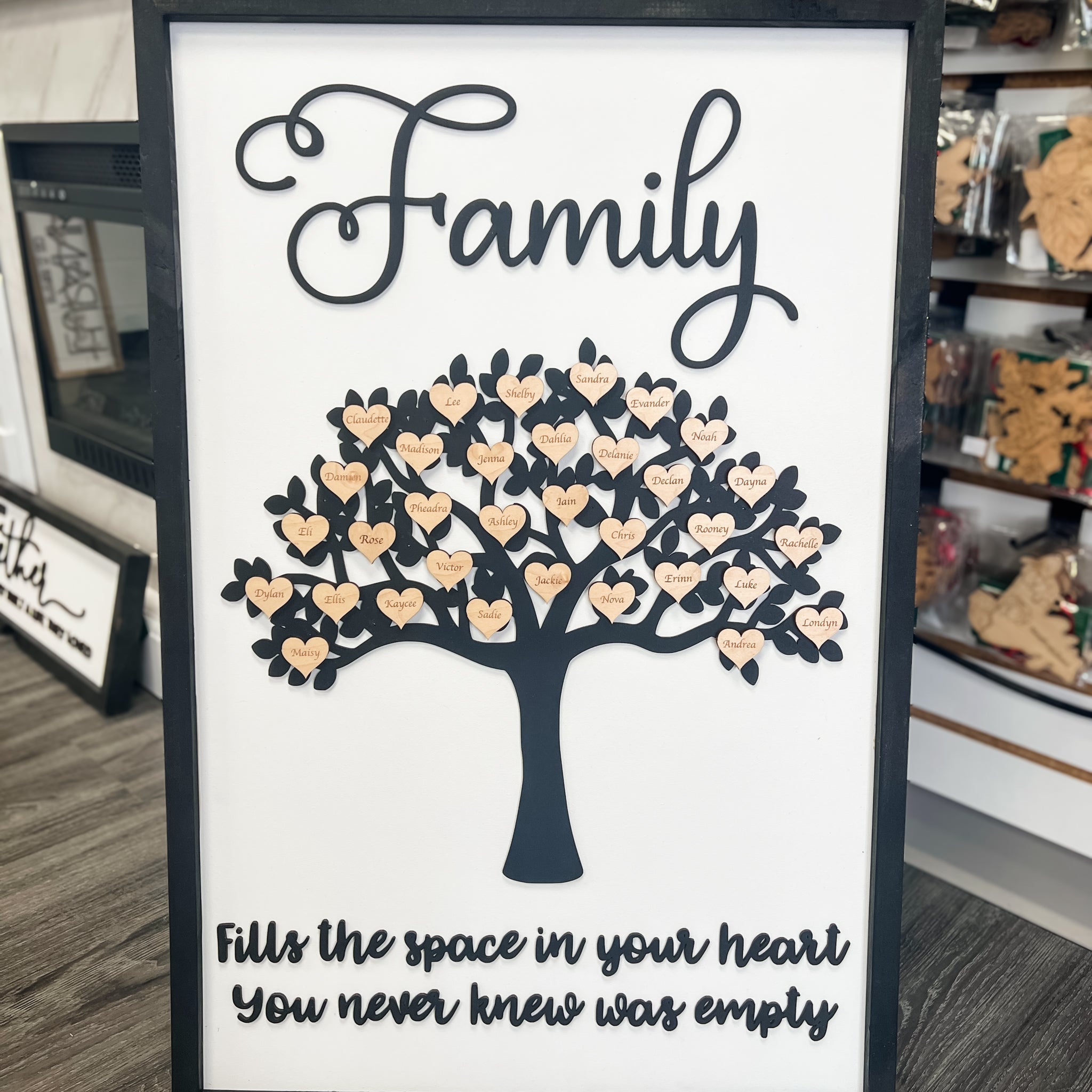 Personalized Family Tree Framed Artwork - Sticks & Doodles