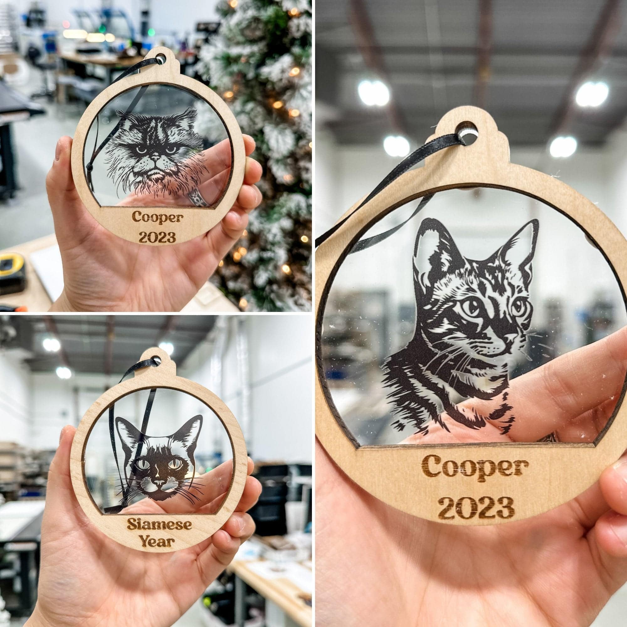 Personalized Pet / Breed • 3D Wood & Acrylic Ornaments (Choose from Over 90!)