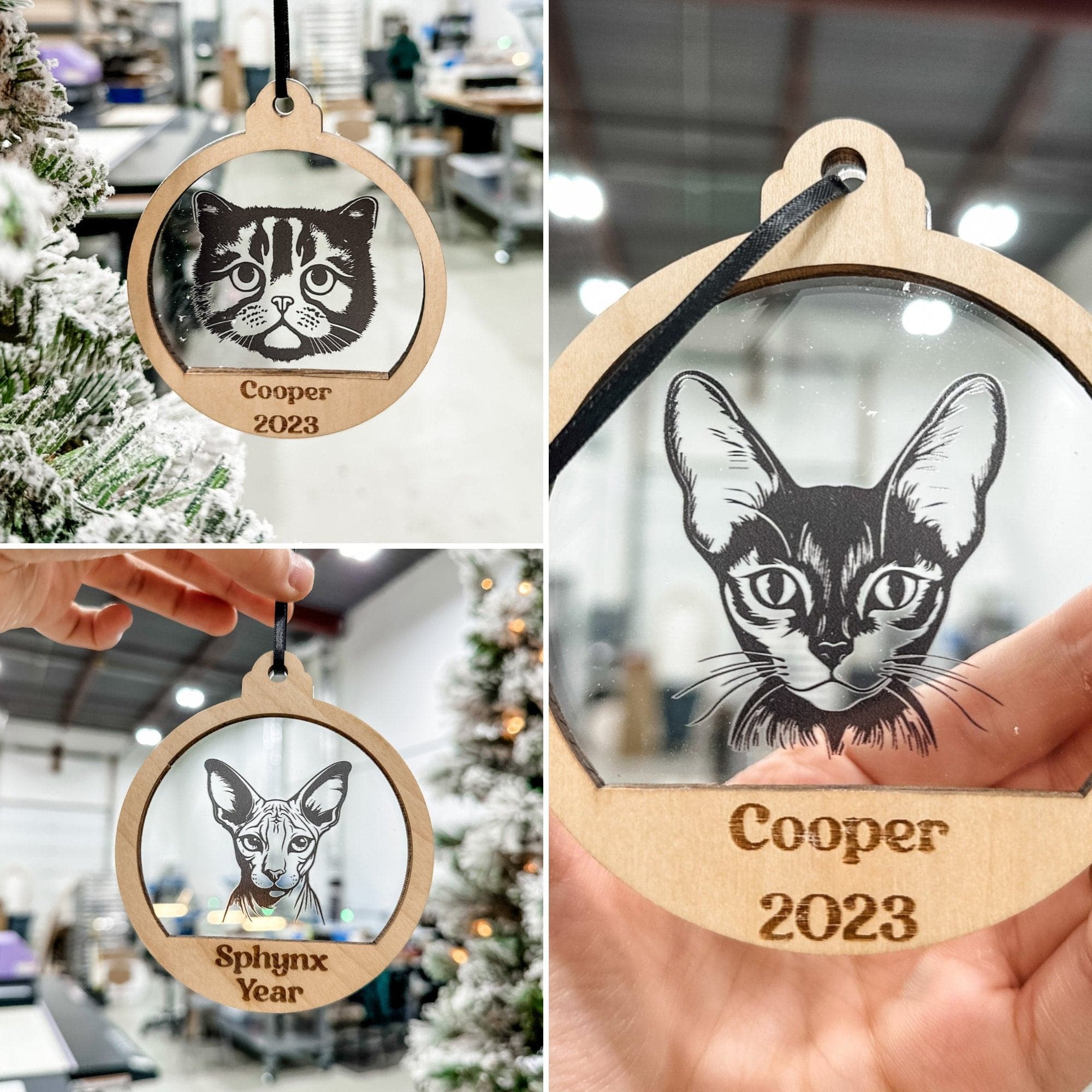 Personalized Pet / Breed • 3D Wood & Acrylic Ornaments (Choose from Over 90!)