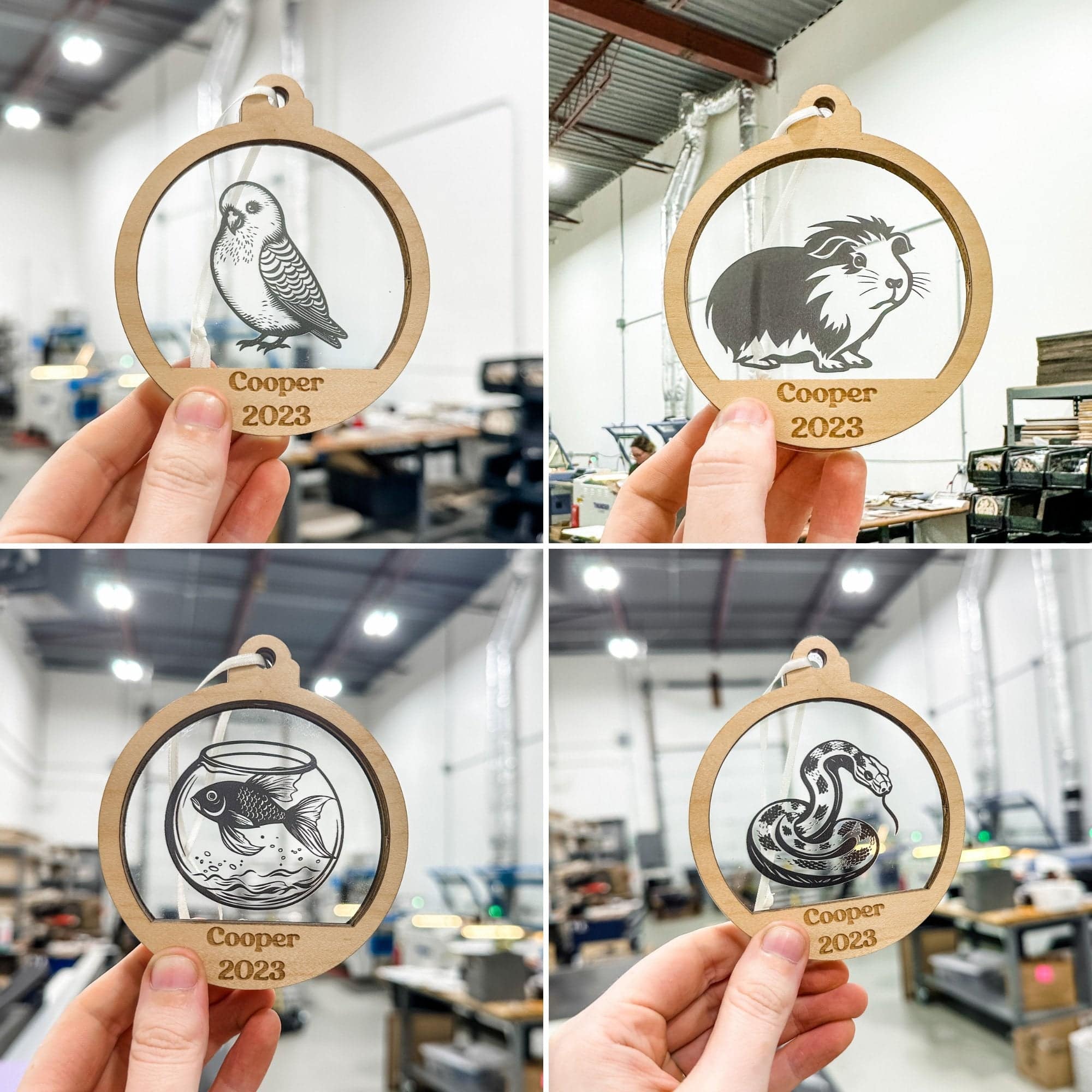 Personalized Pet / Breed • 3D Wood & Acrylic Ornaments (Choose from Over 90!)