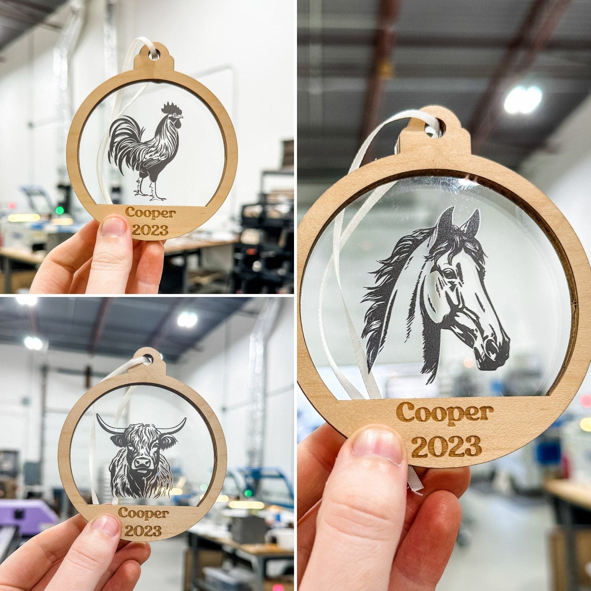 Personalized Pet / Breed • 3D Wood & Acrylic Ornaments (Choose from Over 90!)