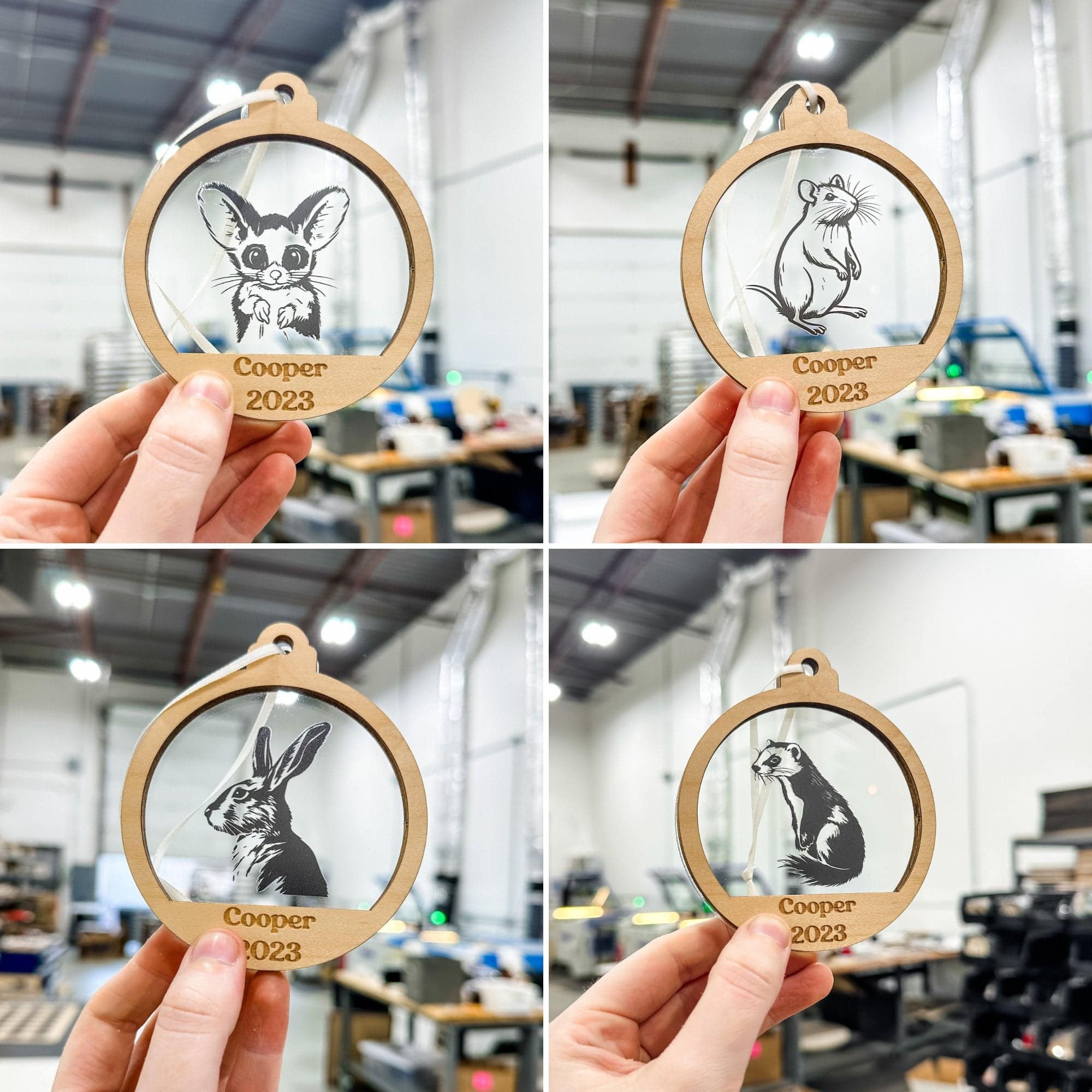 Personalized Pet / Breed • 3D Wood & Acrylic Ornaments (Choose from Over 90!)