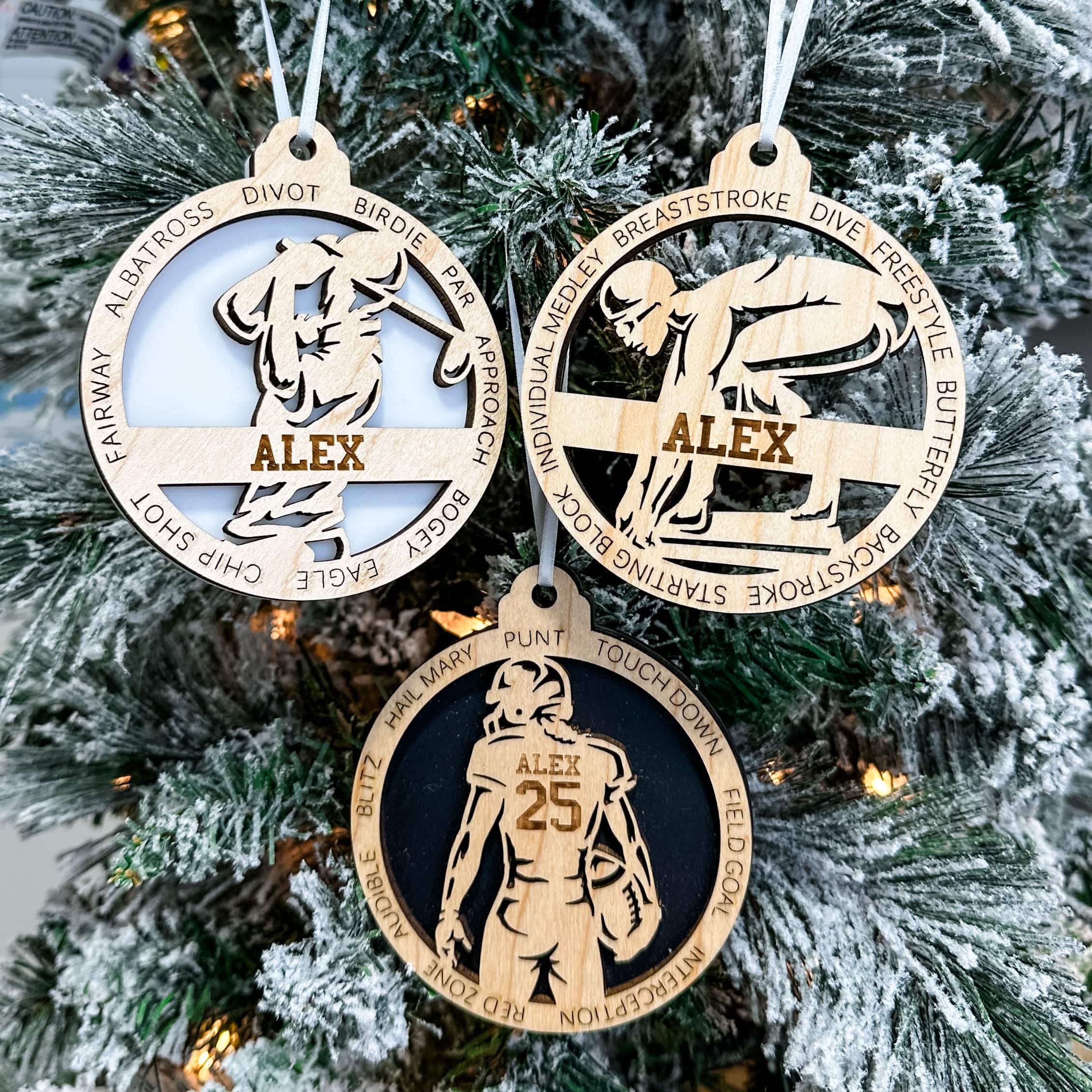 Personalized Sports & Recreation Ornaments for Athletes and Adventurers