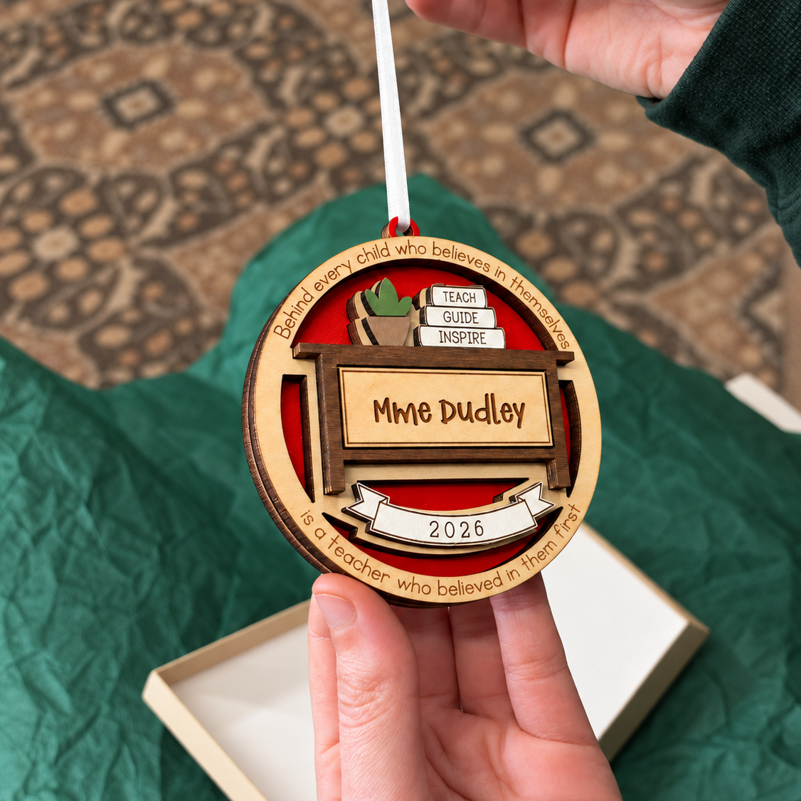 Personalized Teacher's Desk Ornament