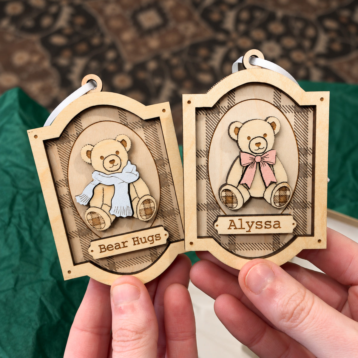 Personalized Teddy Bear Ornament