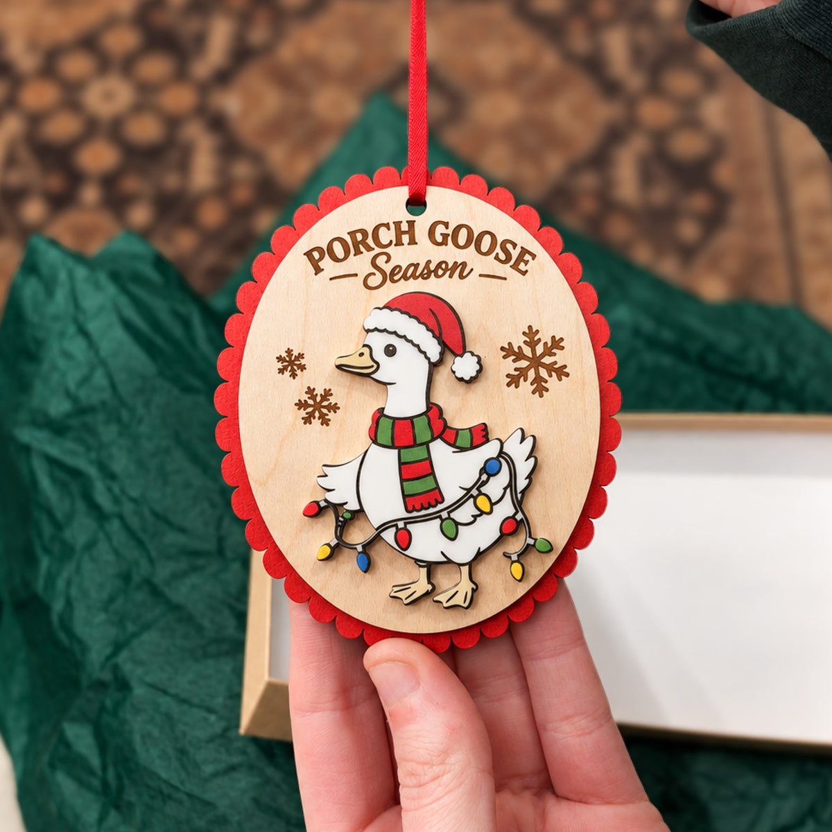 Porch Goose Season Ornament