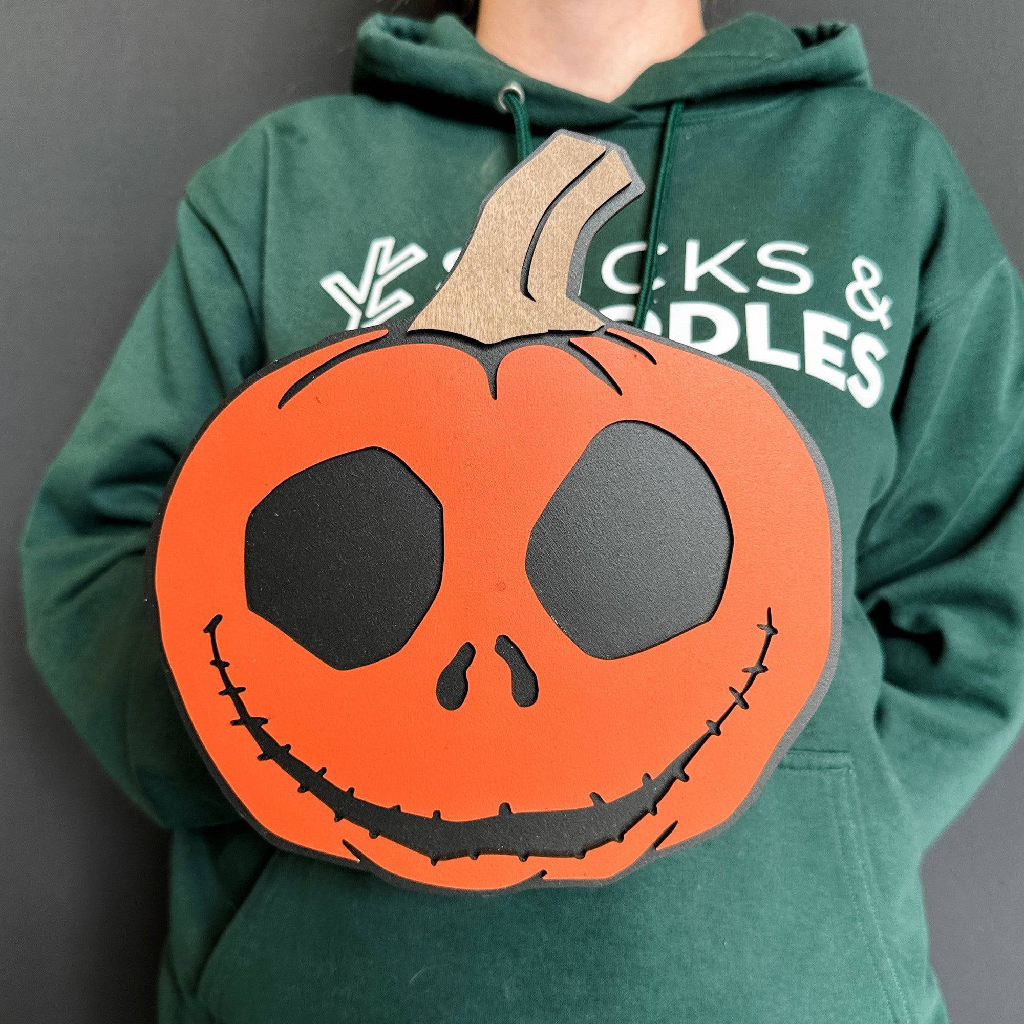 Pumpkin Jack • Layered Wood Ornament or Mini Sign • Halloween Decor & Gifts