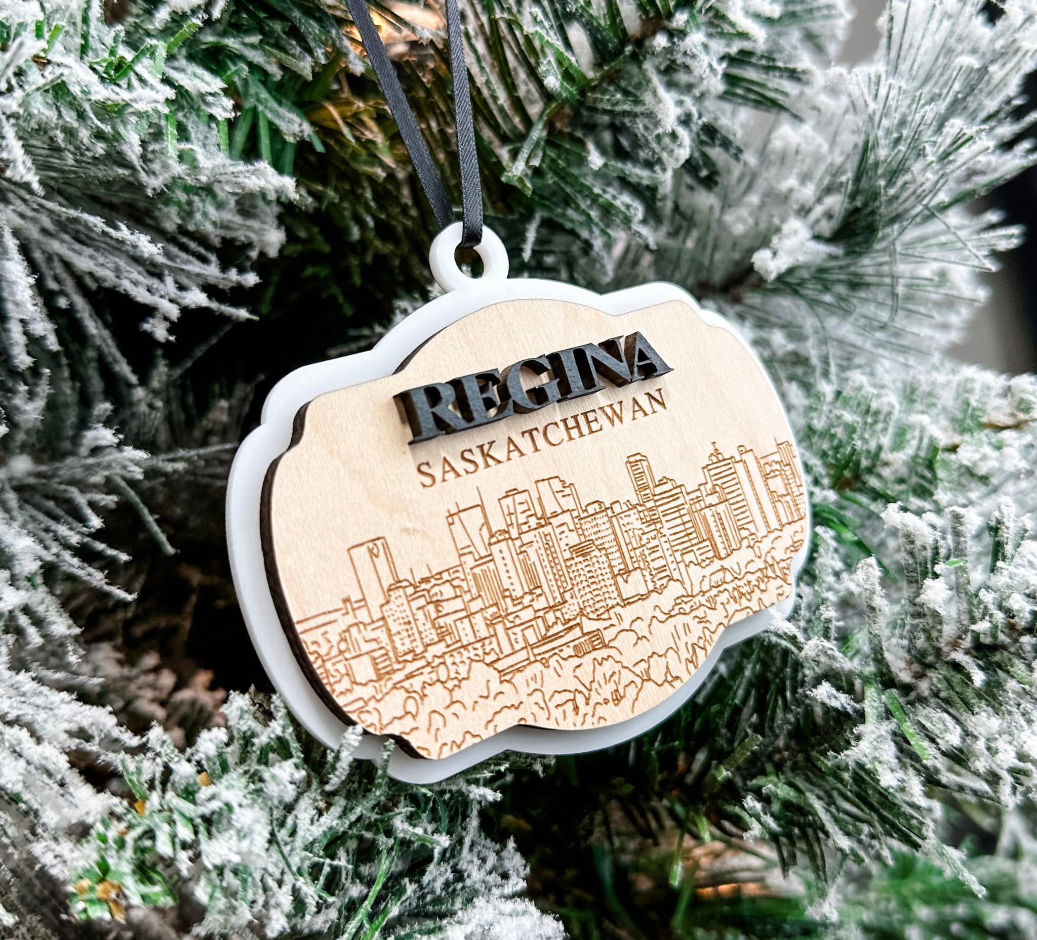 Regina Skyline | 3D Wood Ornament