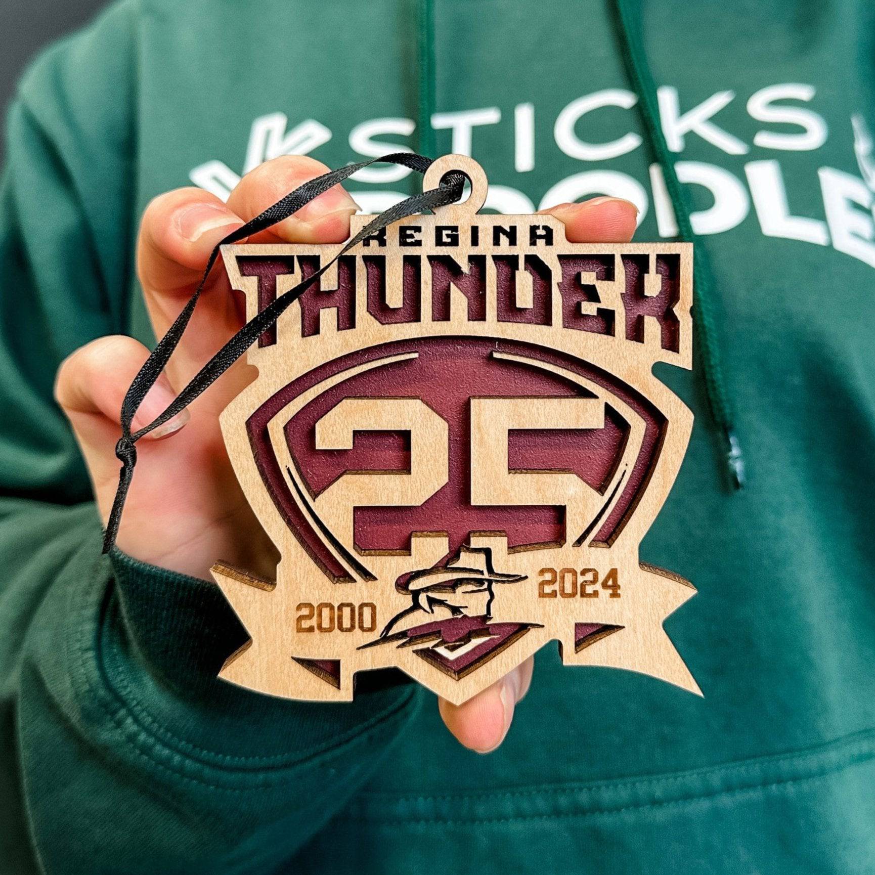 Regina Thunder 25th Anniversary Commemorative | 3D Wood Ornament