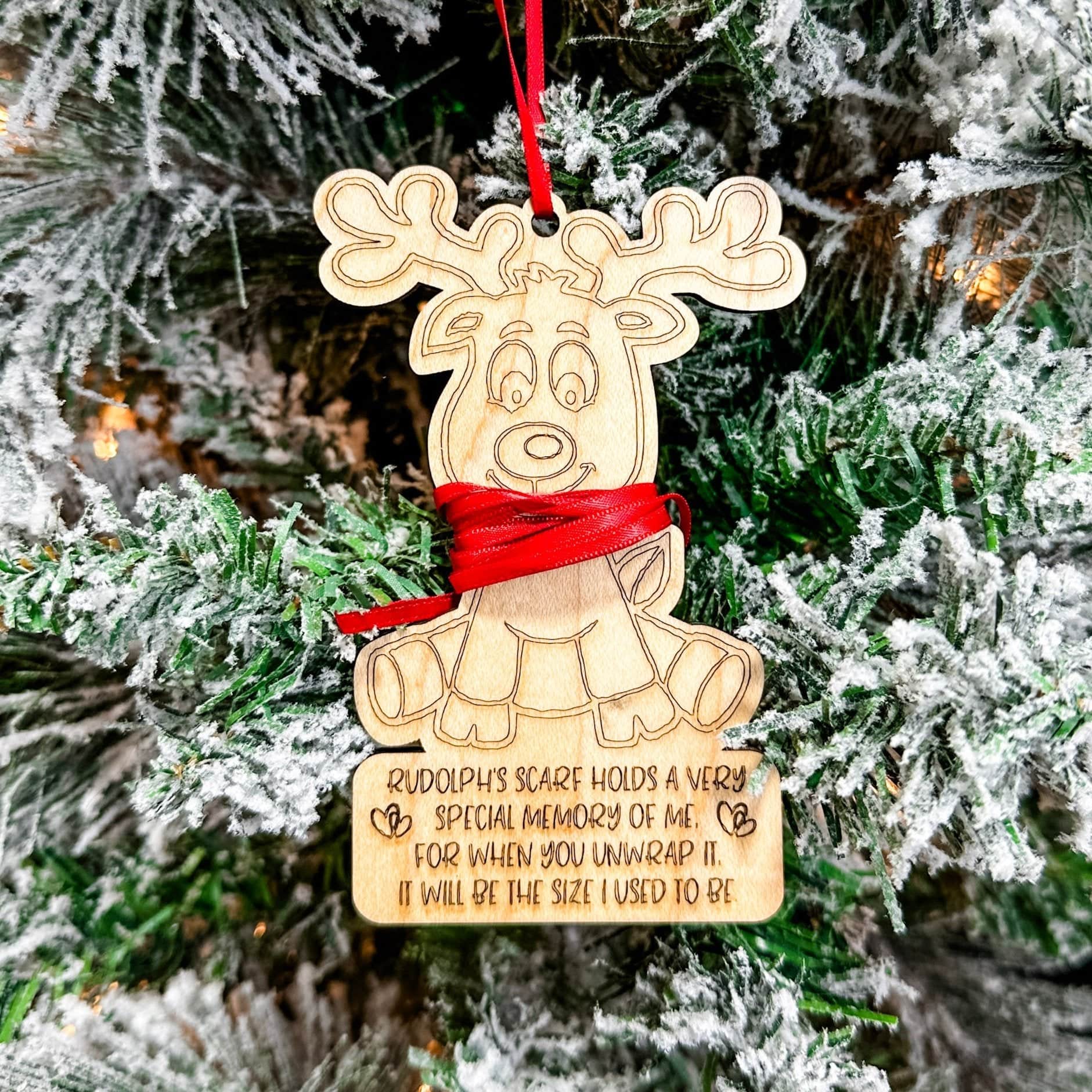 Rudolph's Height Marker • Interactive Wood Ornament