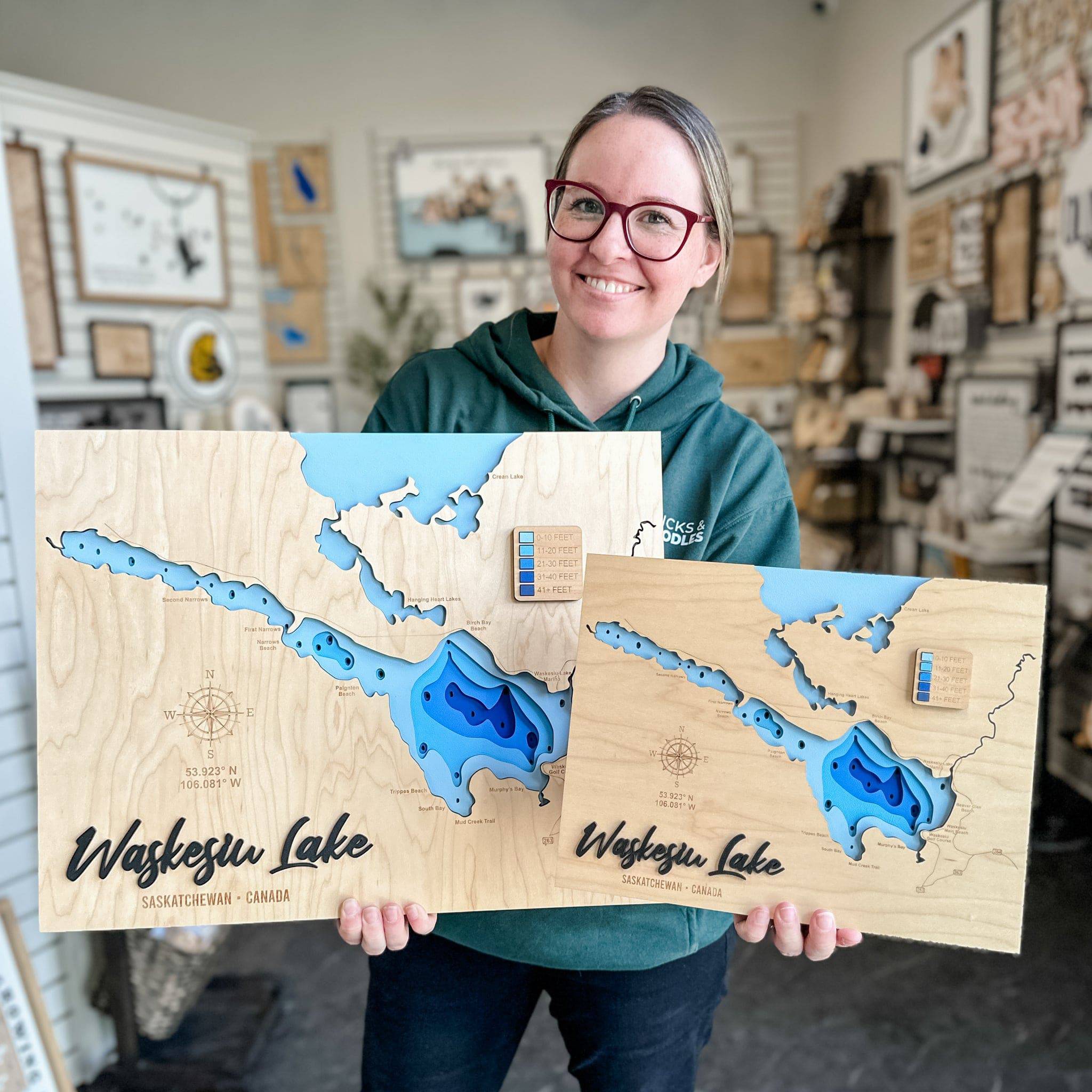 Sask Wooden Lake Depth Maps