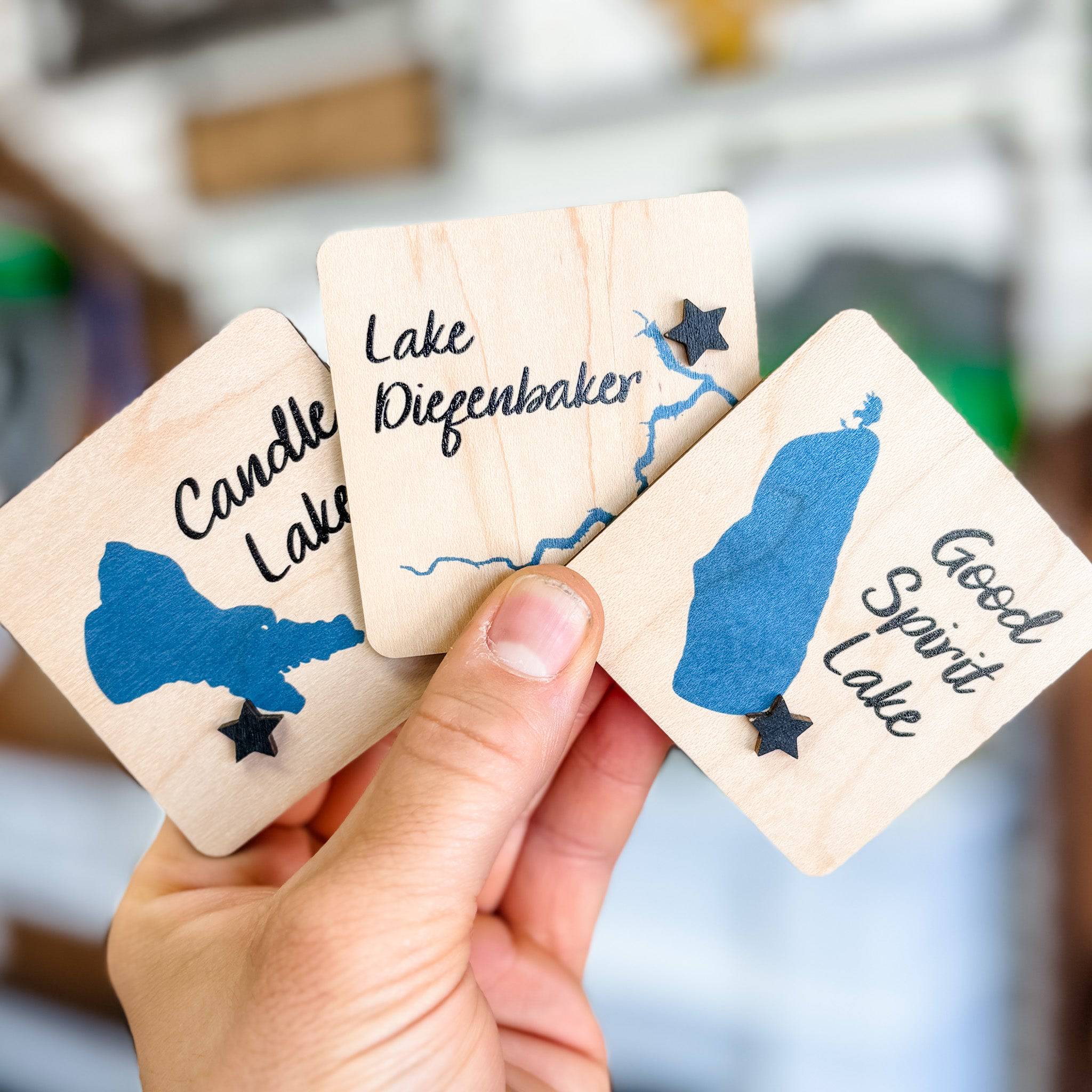 Saskatchewan Lake Magnets with Custom Marker (90+ to Choose From!)