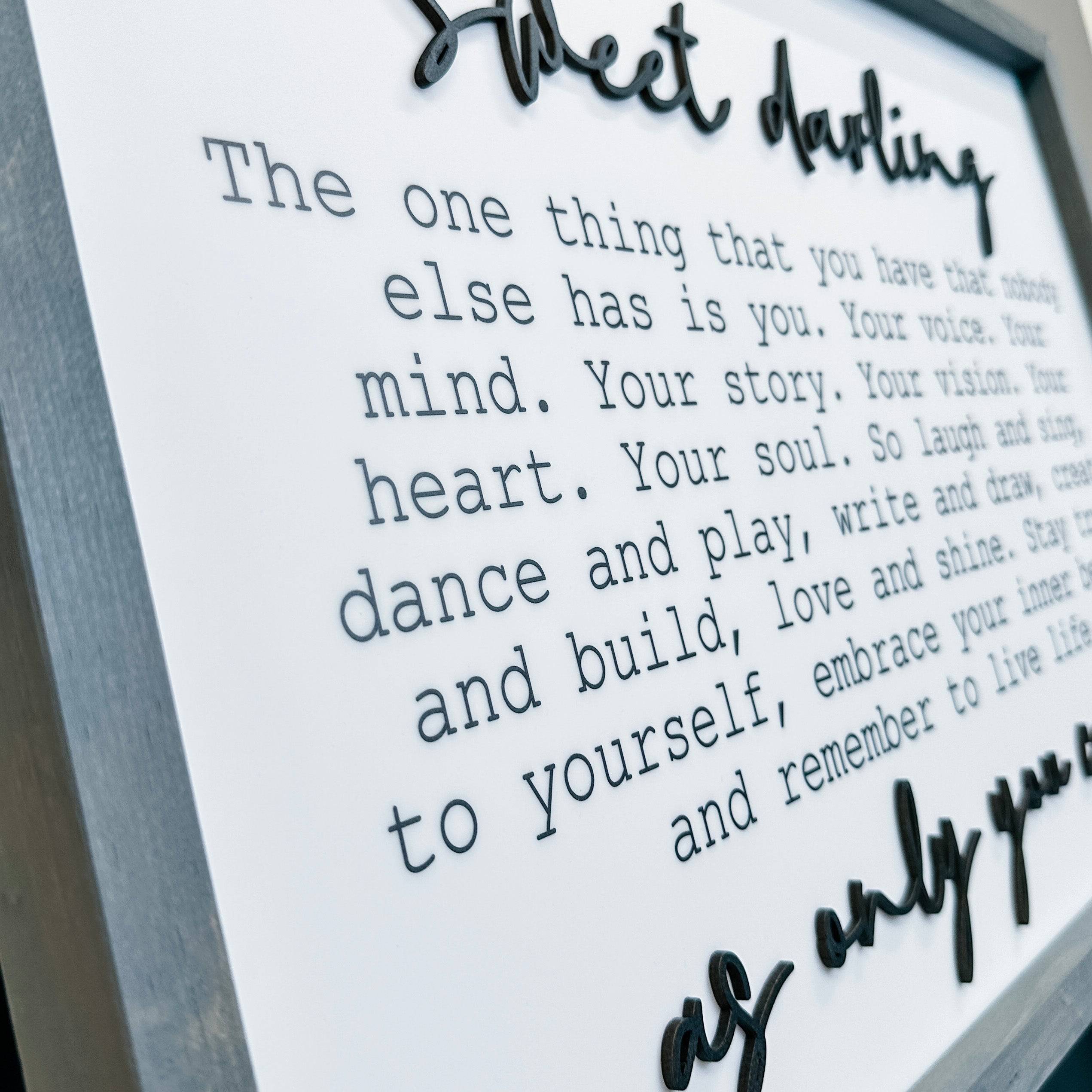 Framed Quote Signs