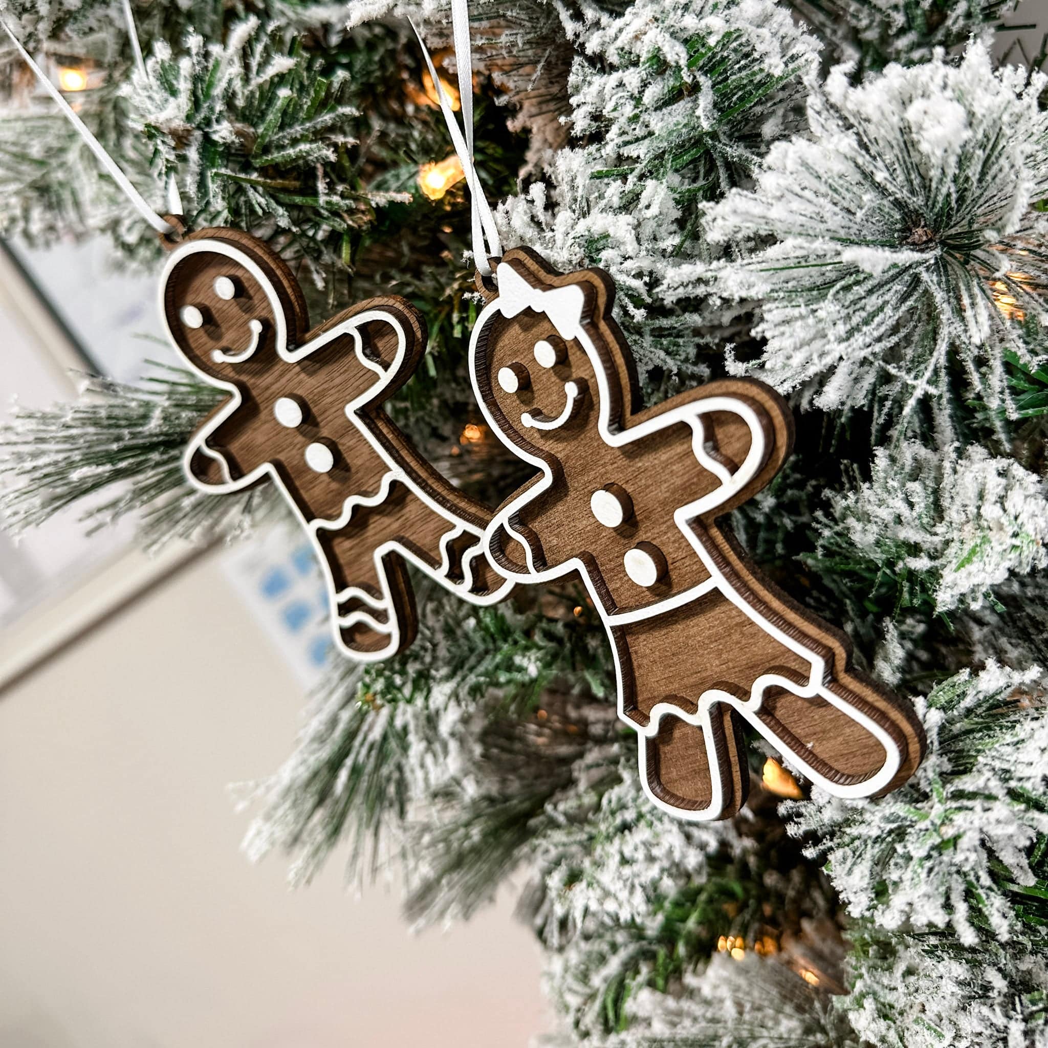 The Cutest Gingerbread People • 3D Wood Ornament