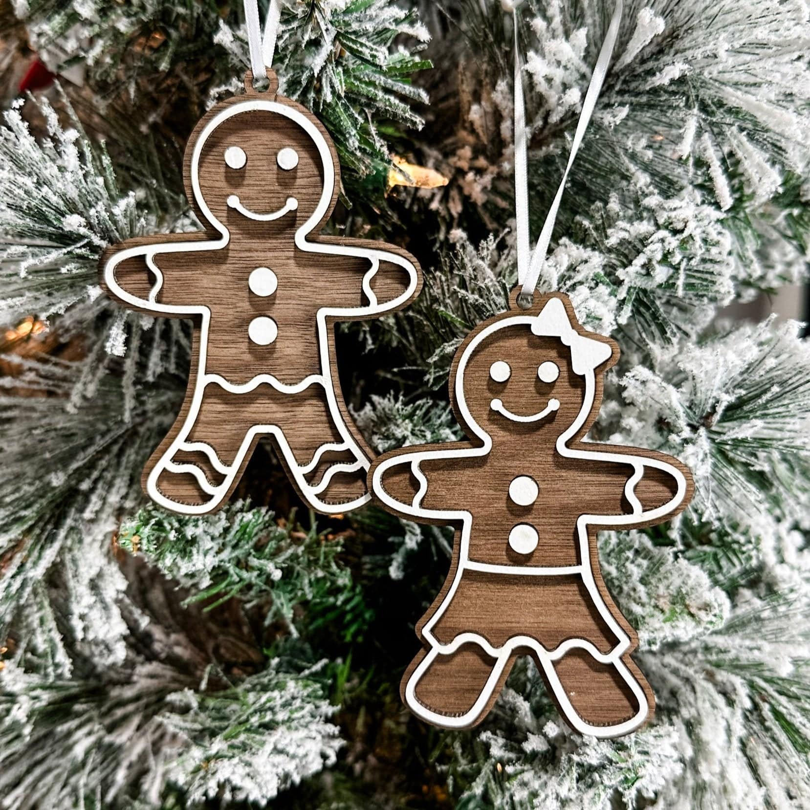 The Cutest Gingerbread People • 3D Wood Ornament