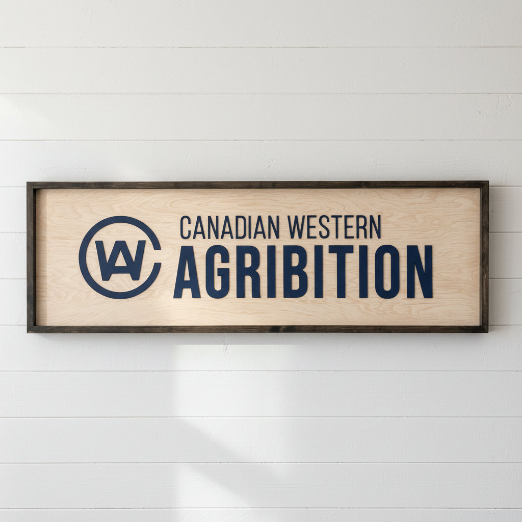 Custom Framed Logo Wood Sign