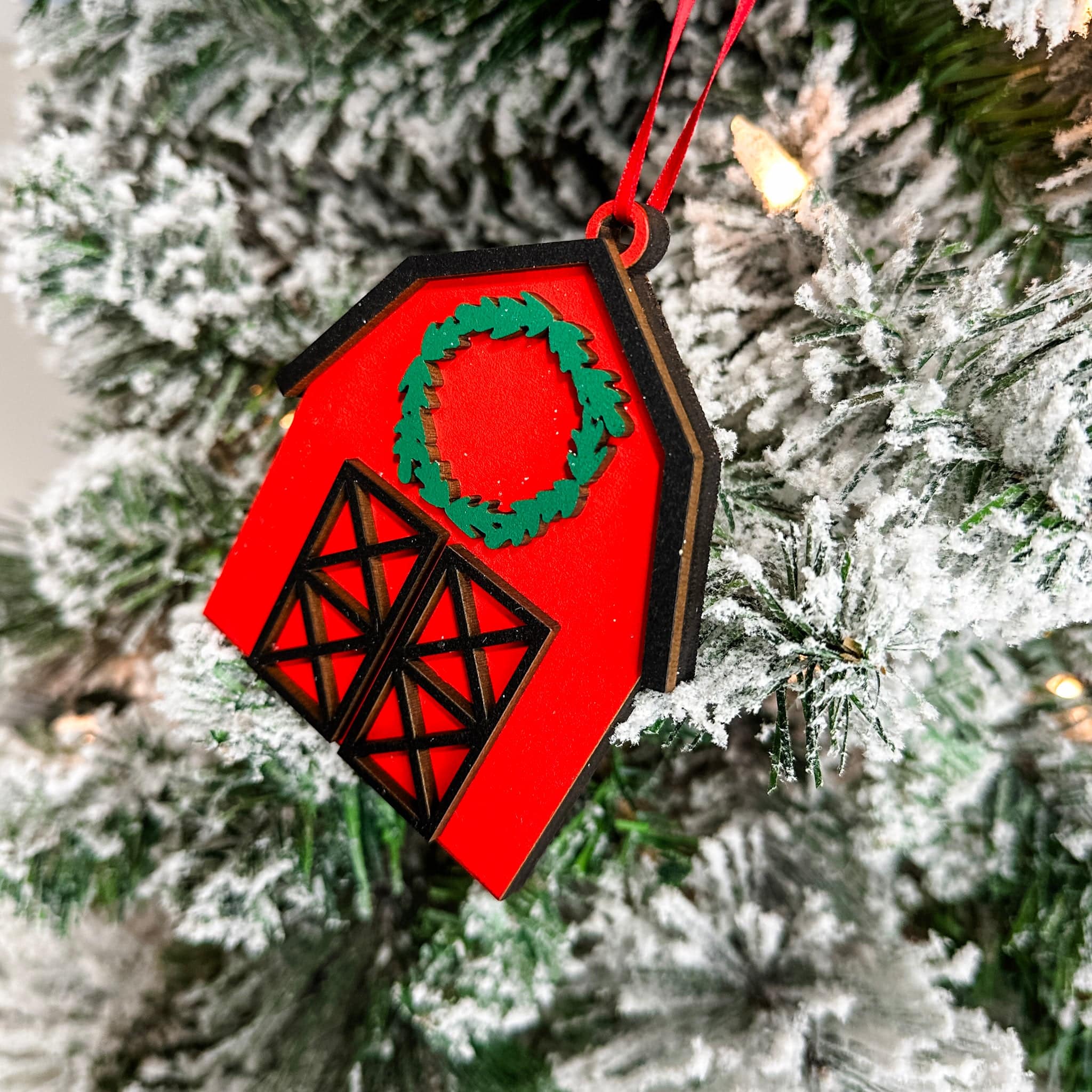 The Red Barn | 3D Wood Ornament