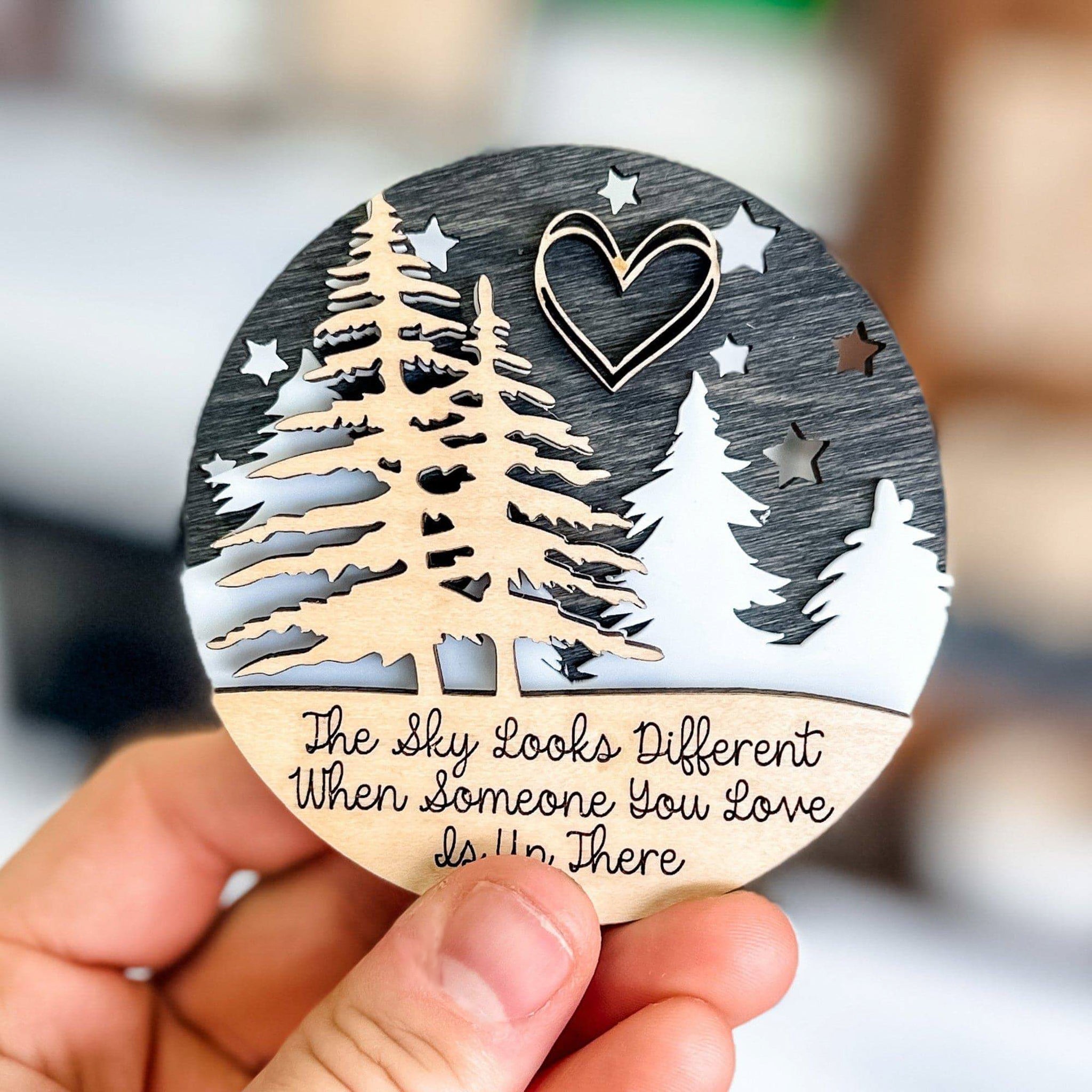 The Sky Looks Different Memorial Collection • Ornament, Magnet, Plant Stake, or Mini Sign