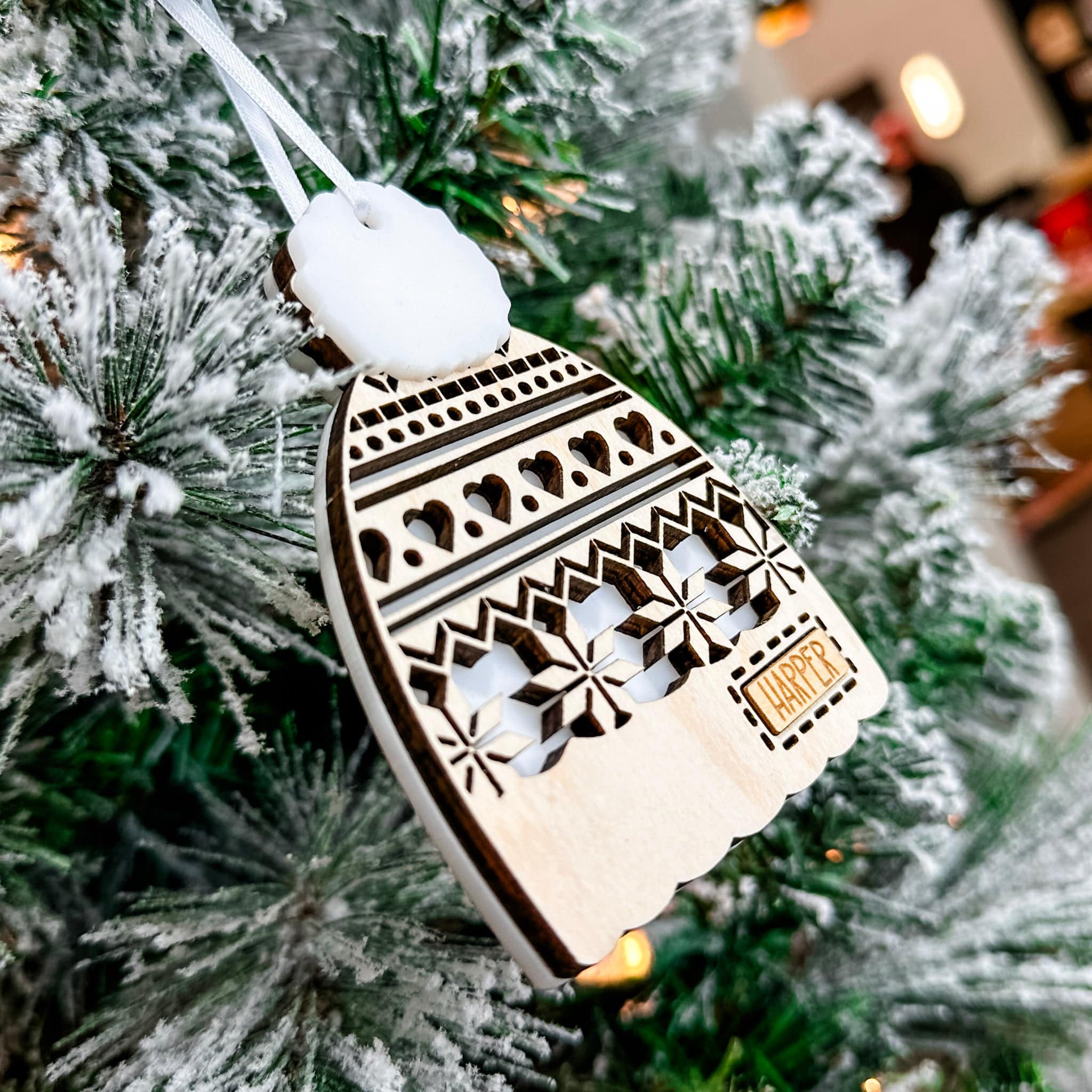 Toques (hats if you're not from Canada, eh) • 3D Wood & Acrylic Ornament ⭐Jamie's Pick (Pink!)⭐