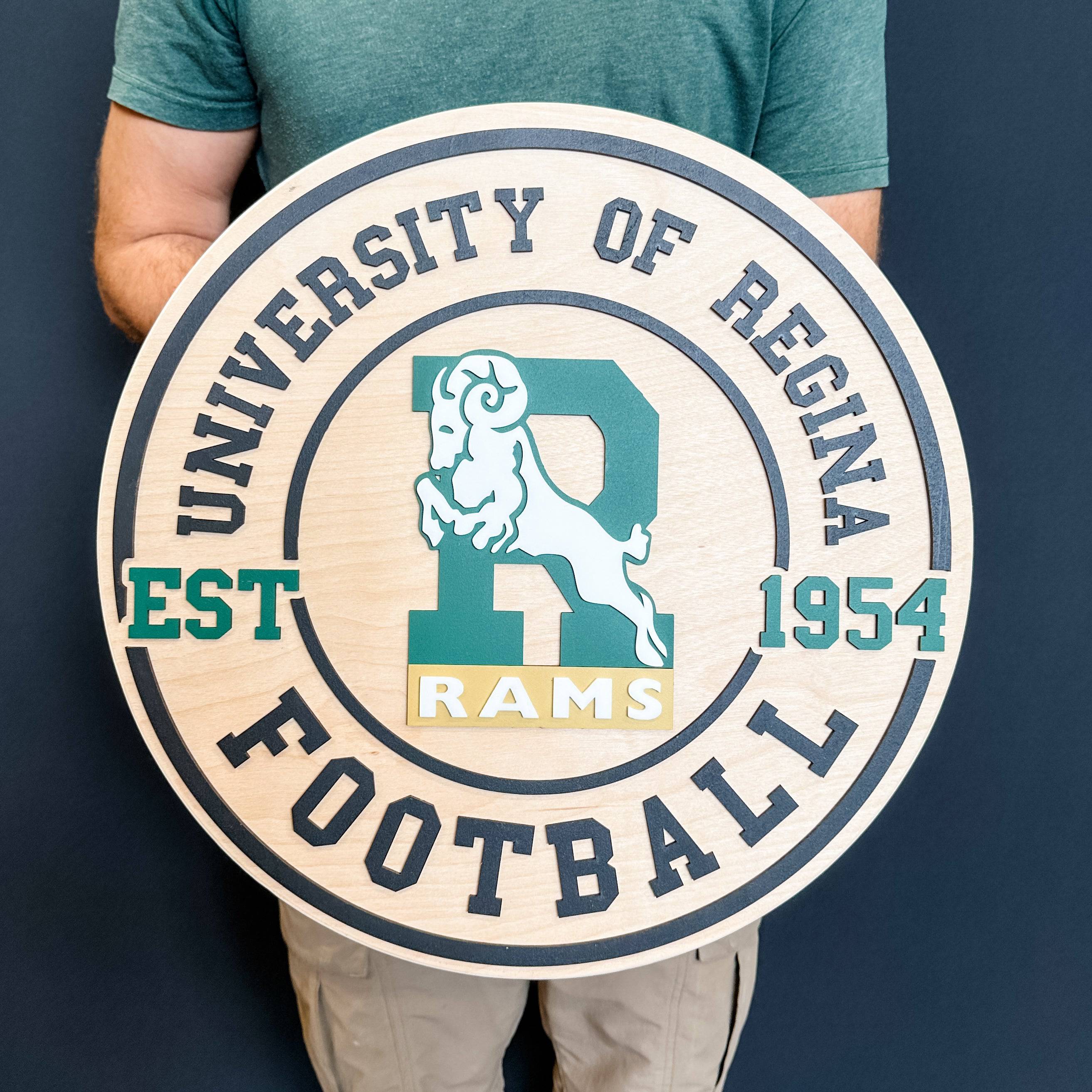 University of Regina Rams | 3D Wood Logo