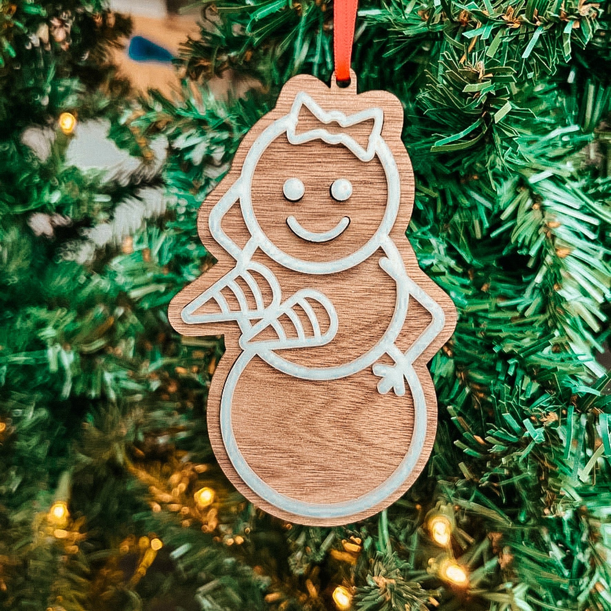 Walnut & Acrylic Naughty Ornaments - Sticks & Doodles