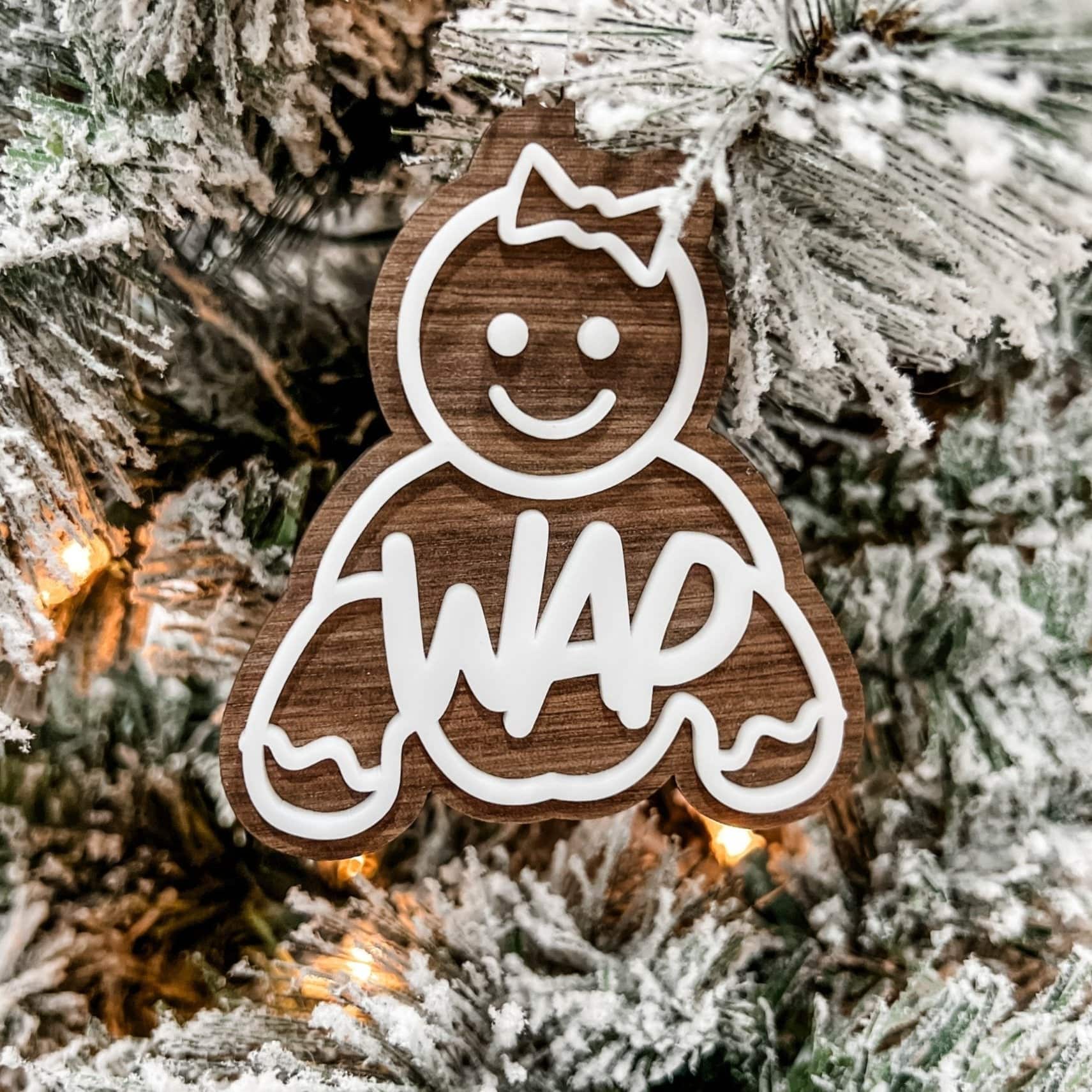 WAP • 3D Walnut & Acrylic Ornament