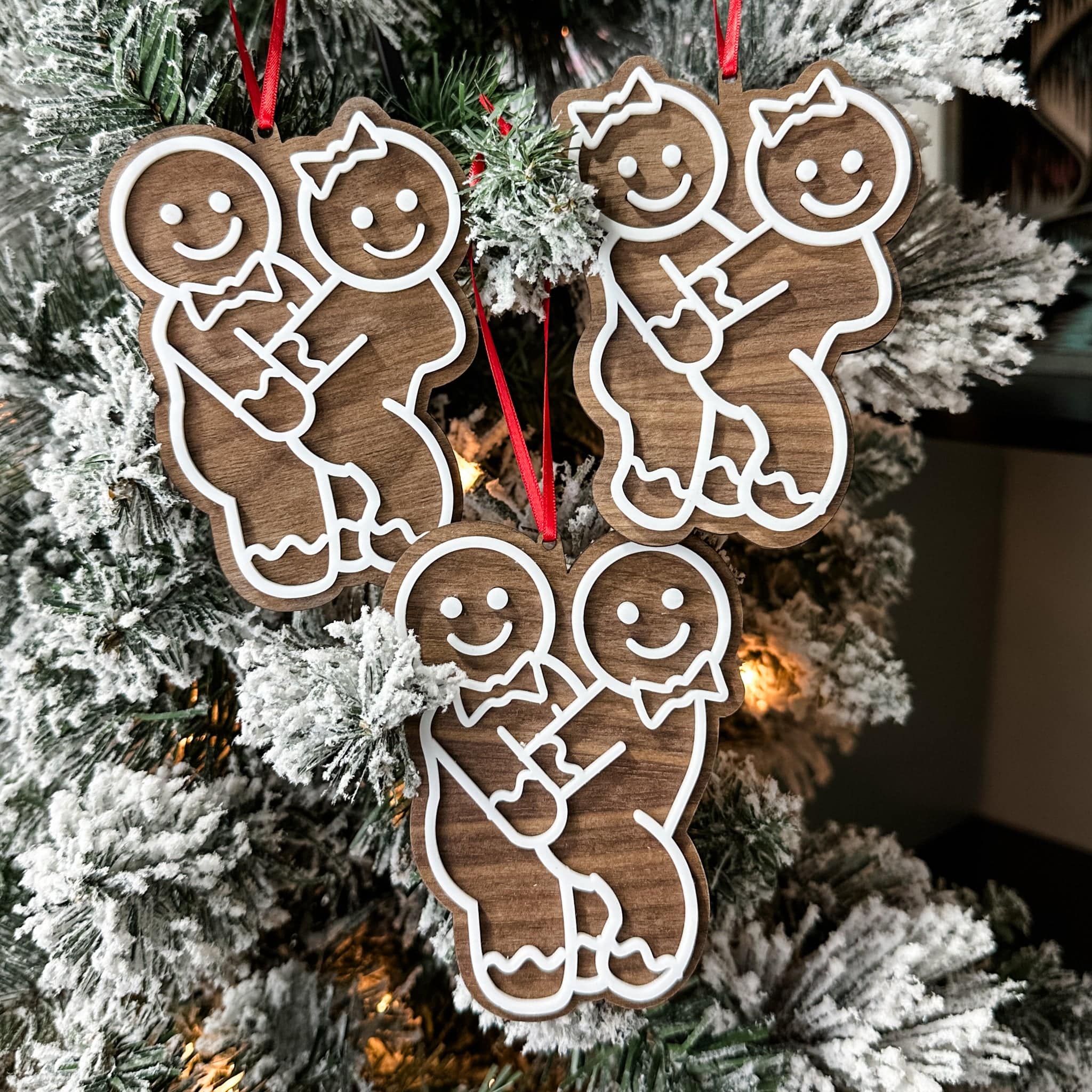 We're Just Cuddling • 3D Wood & Acrylic Ornaments