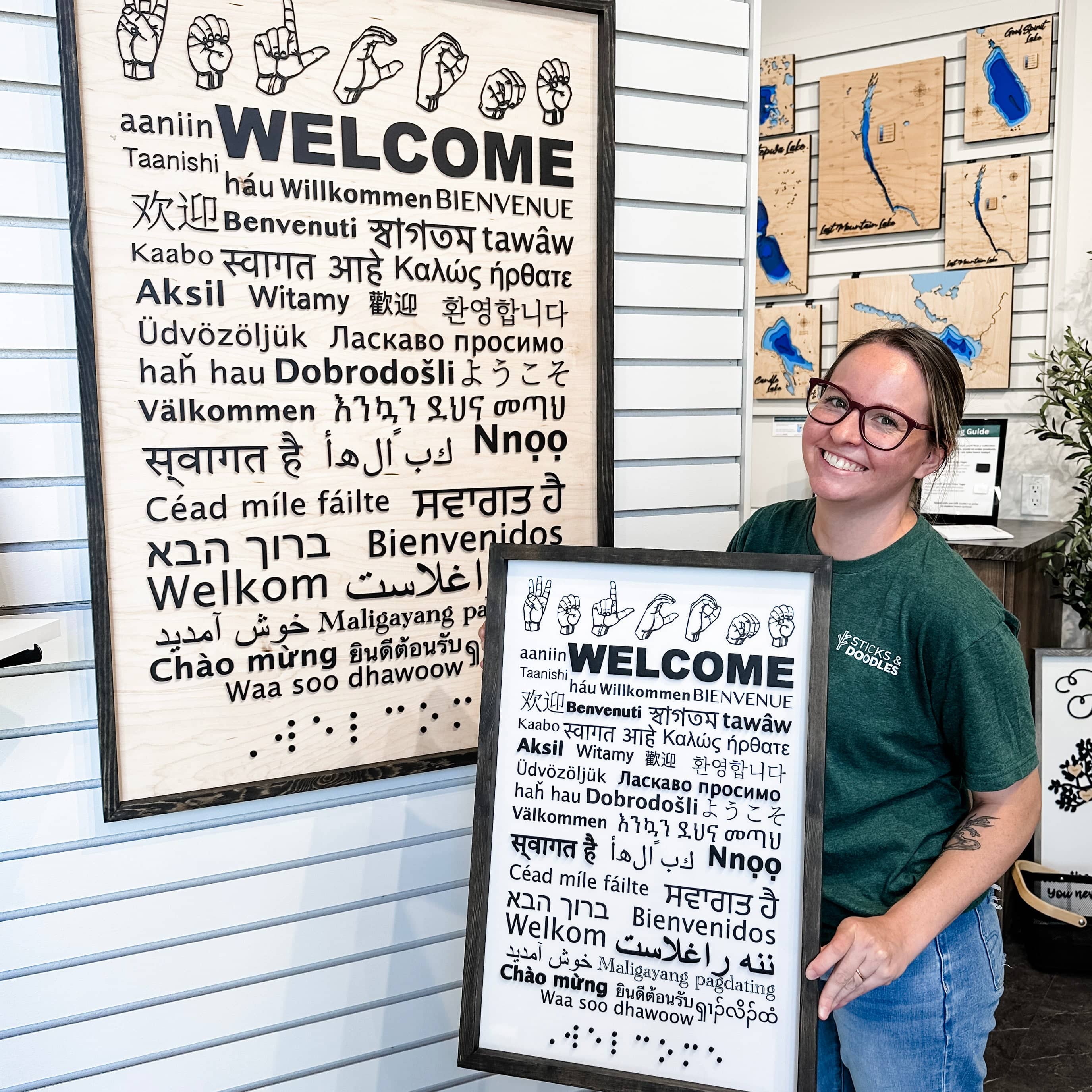 Welcome Language | 3D Wood or Acrylic Sign