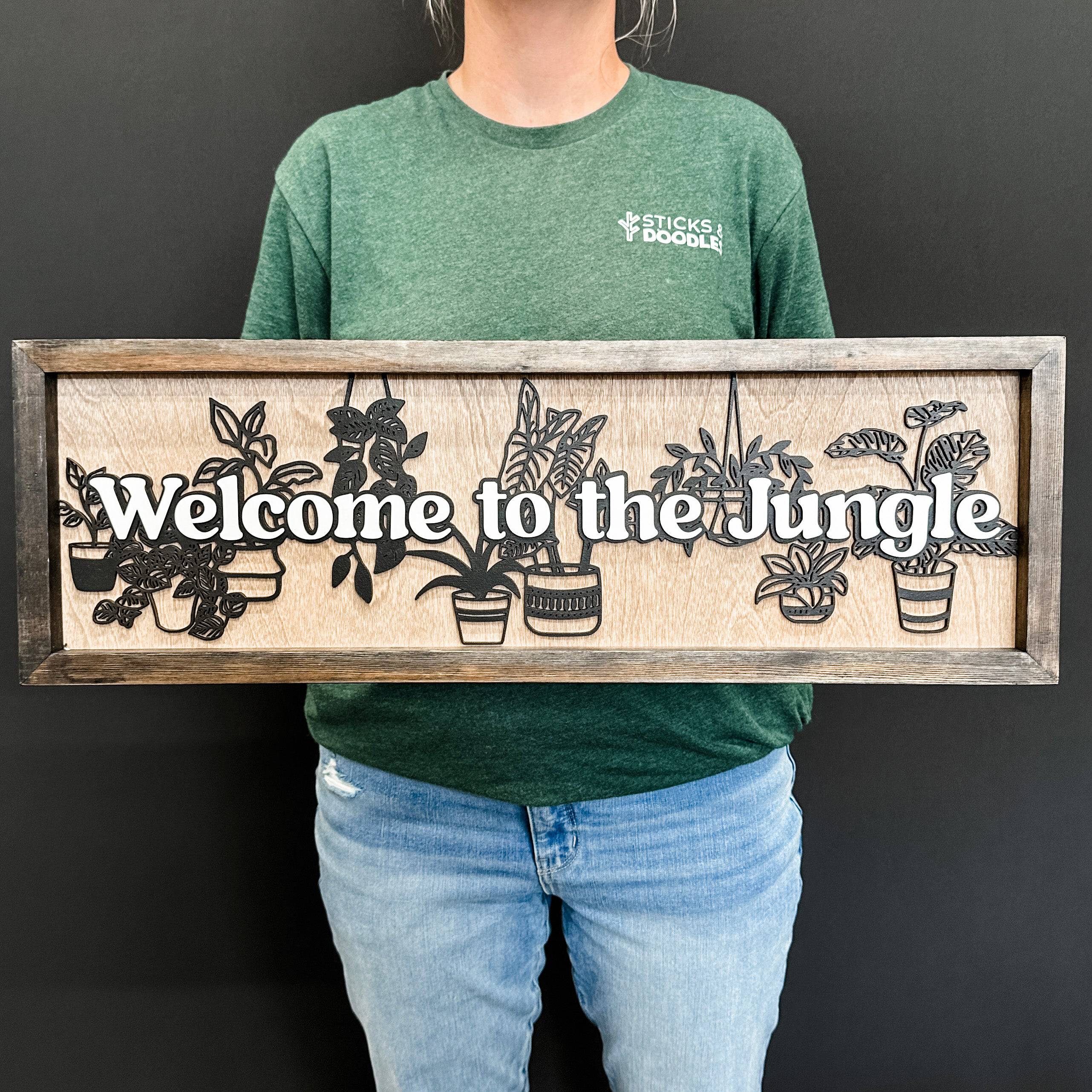 Welcome to the Jungle | 3D Wood Sign