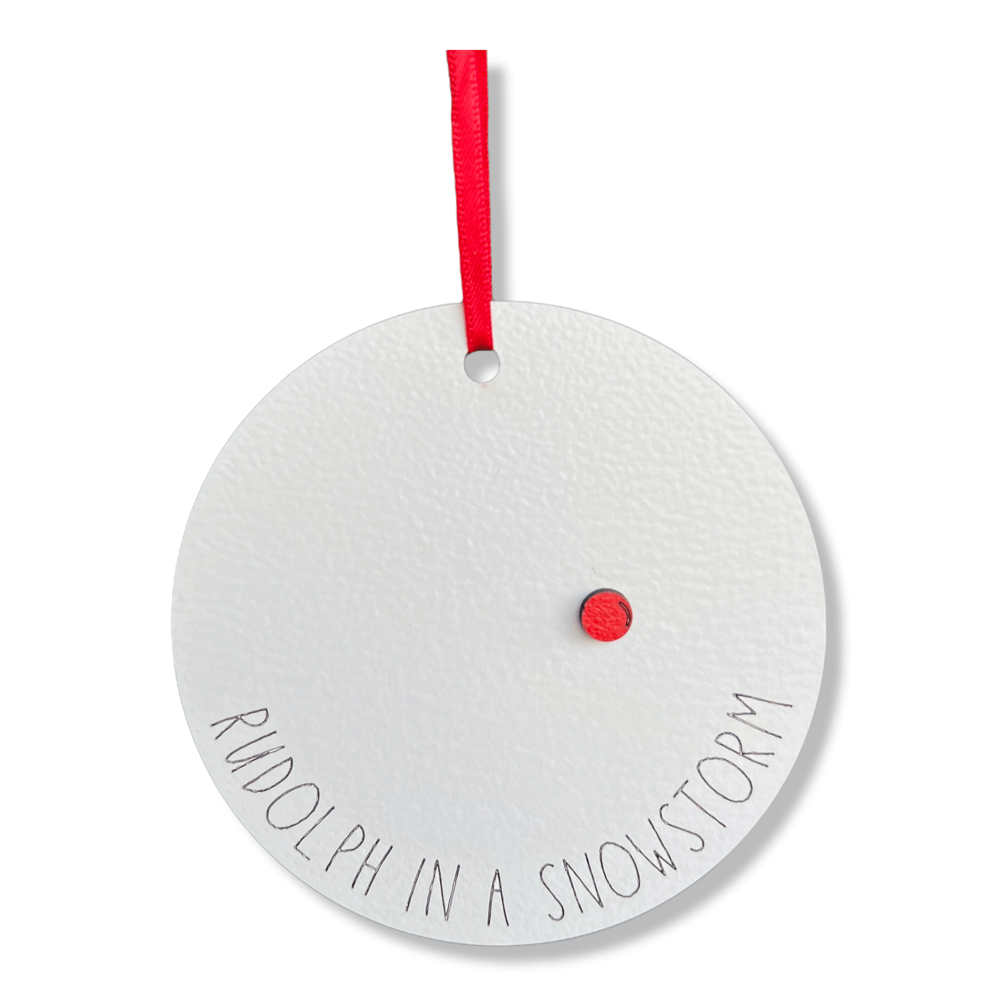 Rudolph in a Snowstorm Ornament