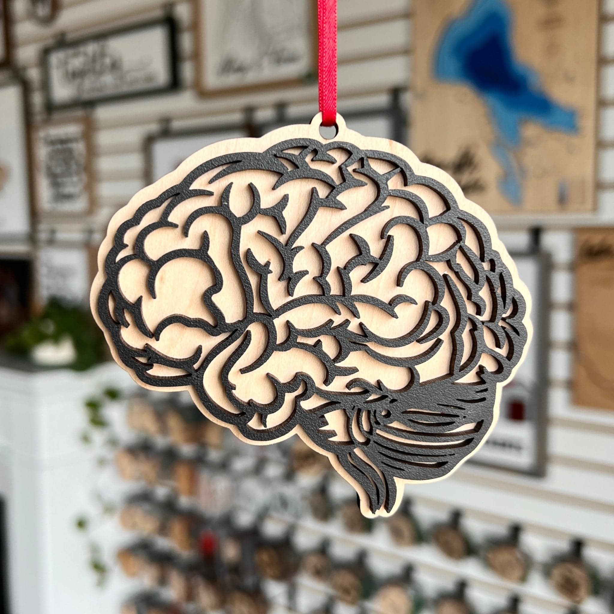 Anatomical Brain Ornament - Sticks & Doodles