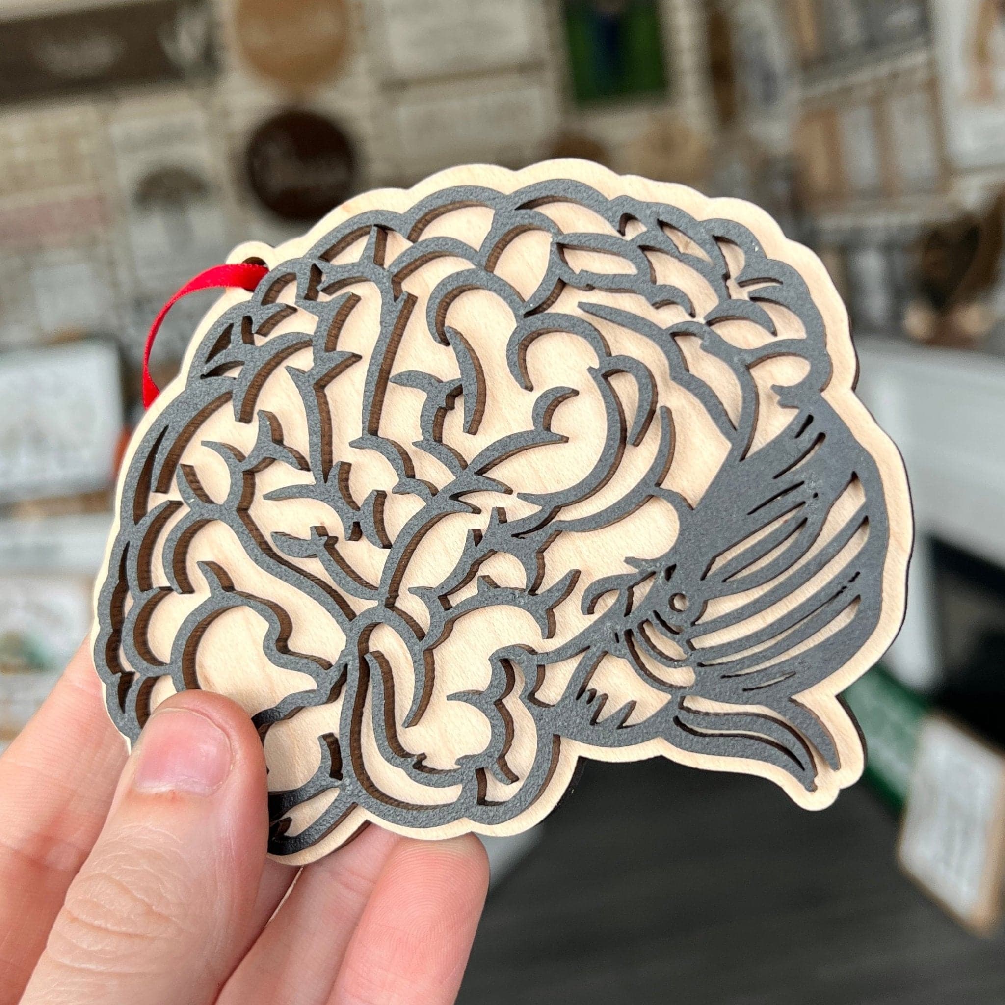 Anatomical Brain Ornament - Sticks & Doodles