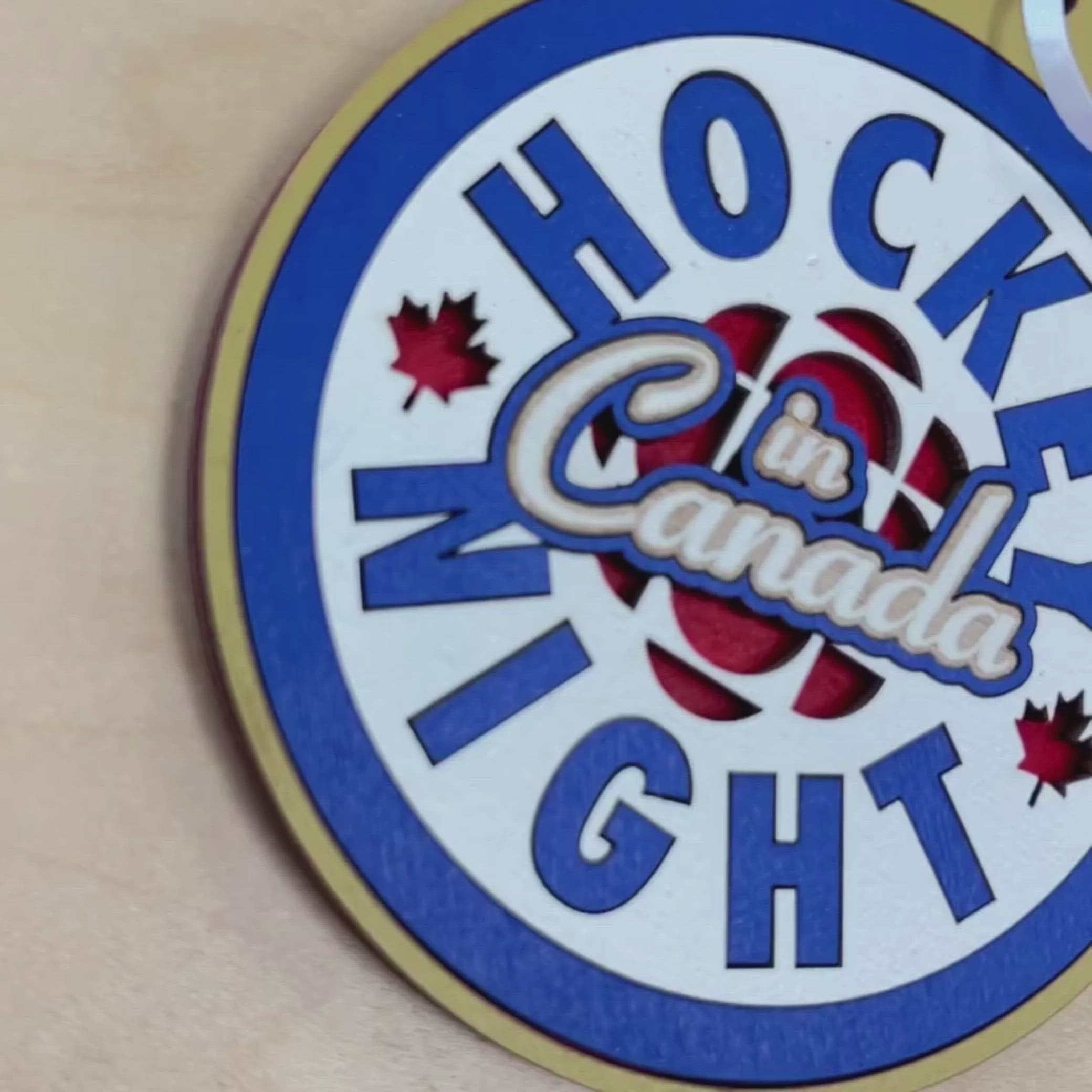 Official Hockey Night In Canada Collectors 3D Wood Ornament