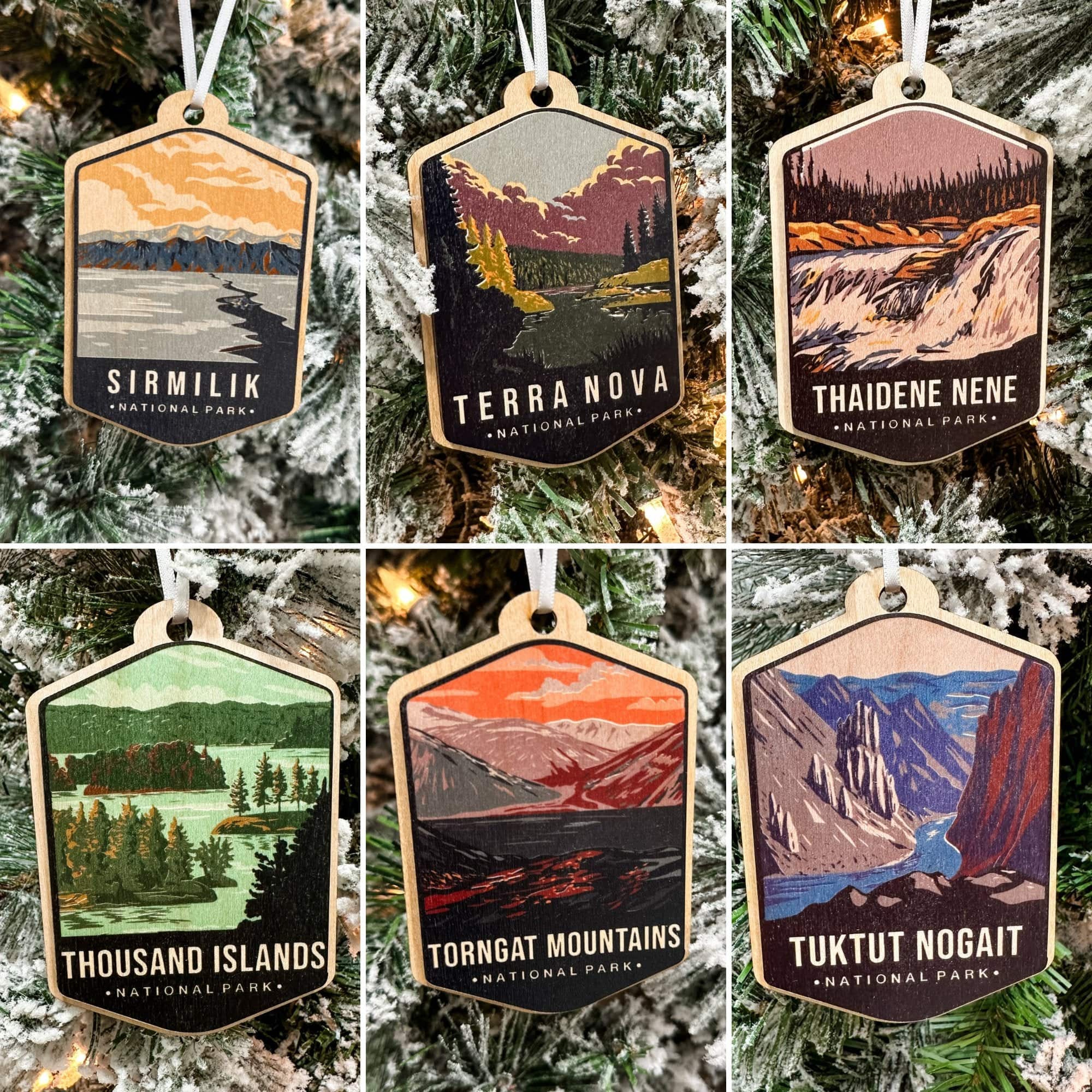 Canadian National Parks Watercolour 3D Wood Ornaments **Choose from 48!** - Sticks & Doodles