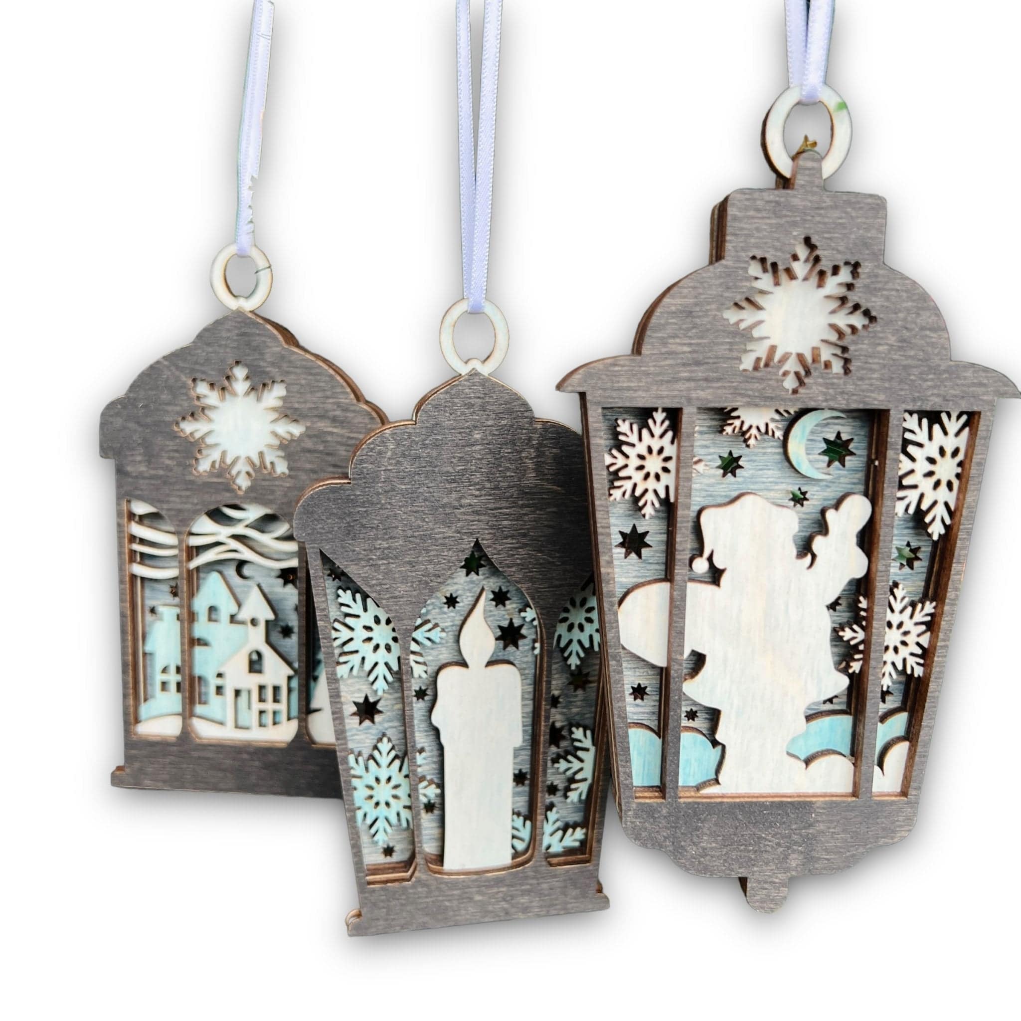 Christmas Lantern Multilayer Ornaments - Sticks & Doodles