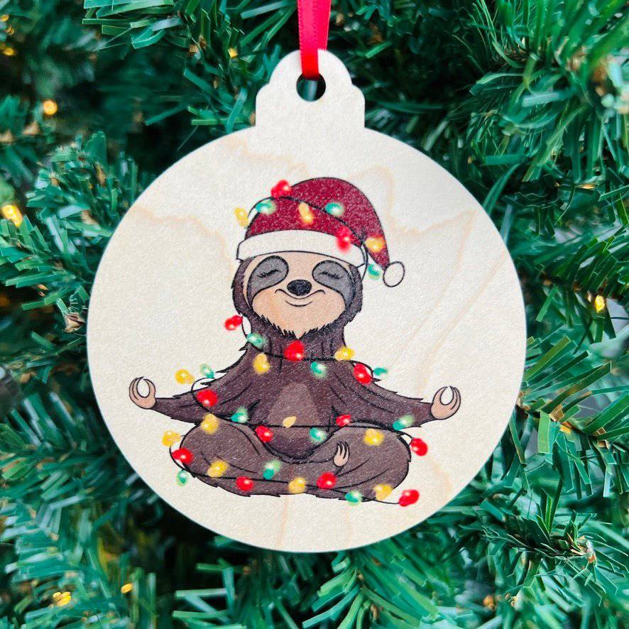 Christmas Light Animals Wood Ornament - Sticks & Doodles