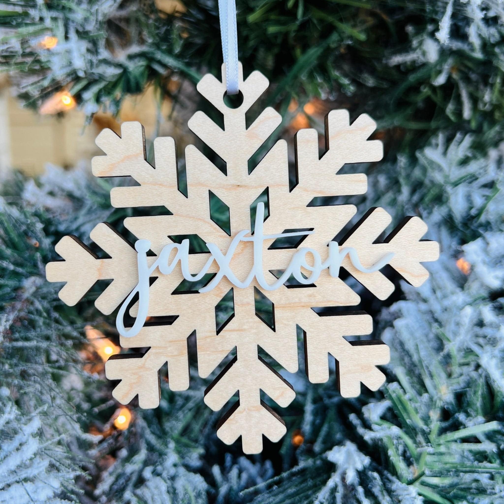 Classic Snowflake Ornament - Sticks & Doodles