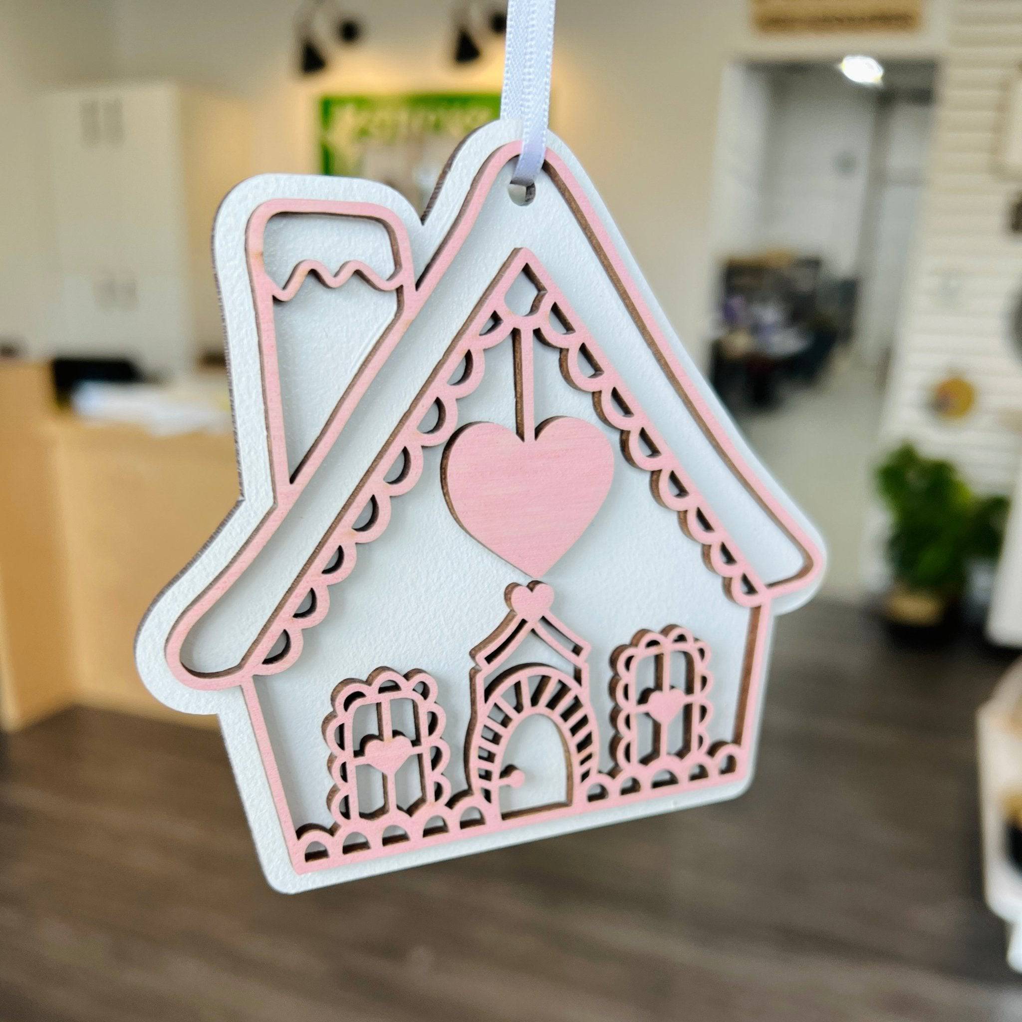 Cute Gingerbread Houses Ornaments - Sticks & Doodles