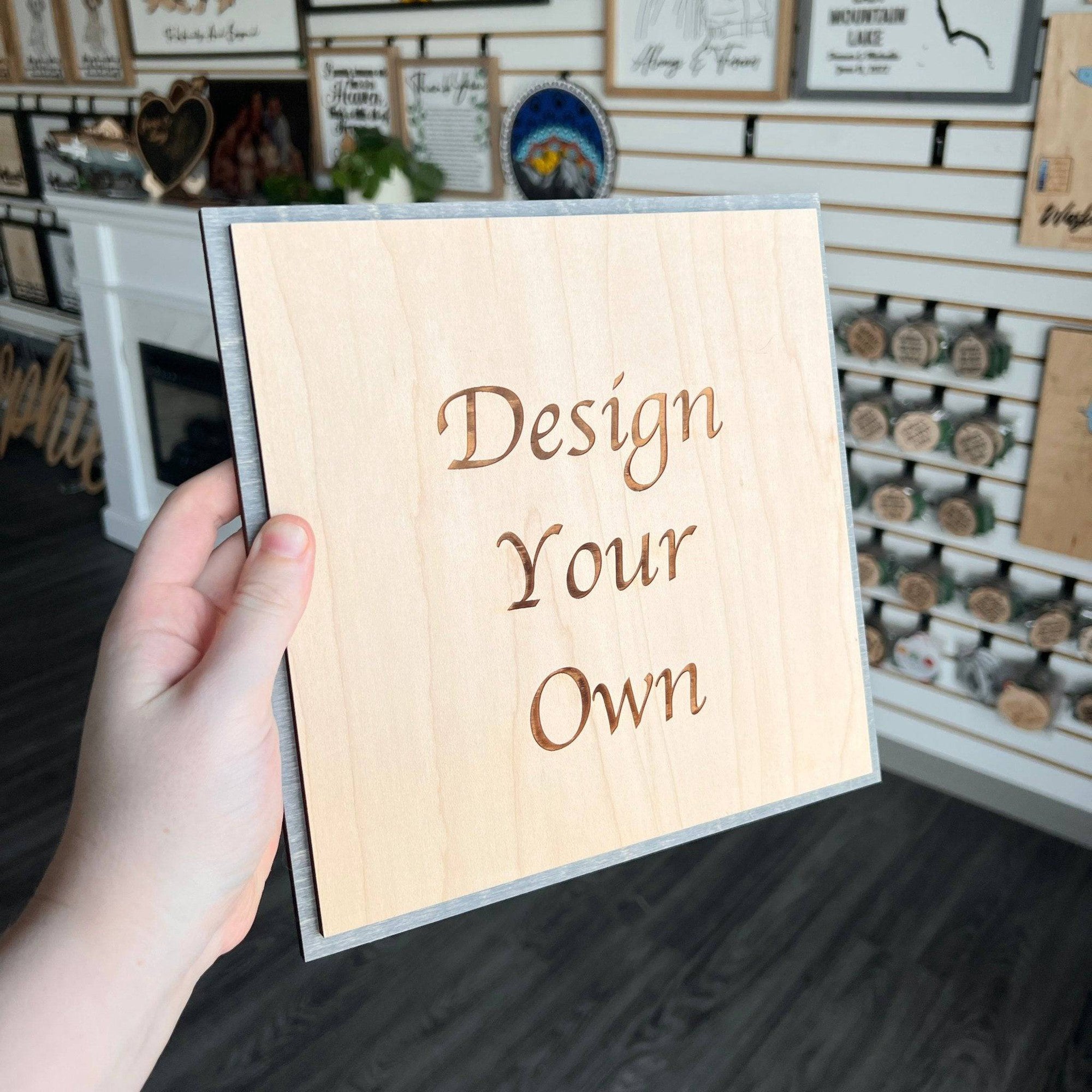 Design Your Own Engraved Wood Sign - Sticks & Doodles