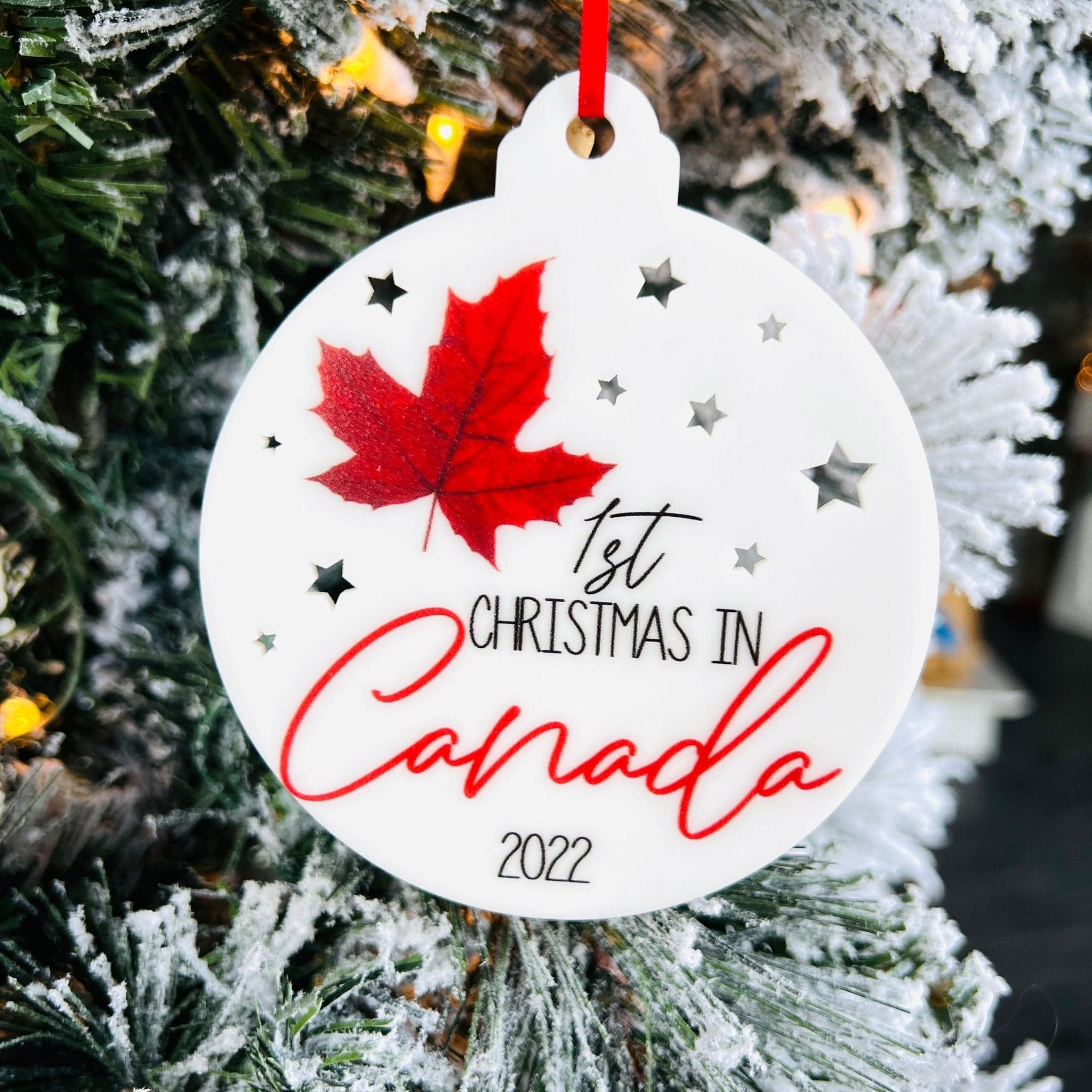 First Christmas in Canada Ornament - Sticks & Doodles